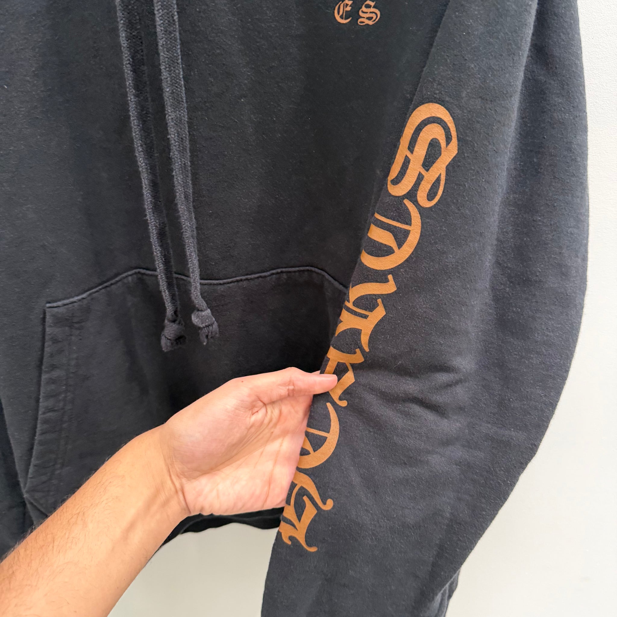 Chrome Hearts Vertical Logo Hoodie Black/Brown (Size M)