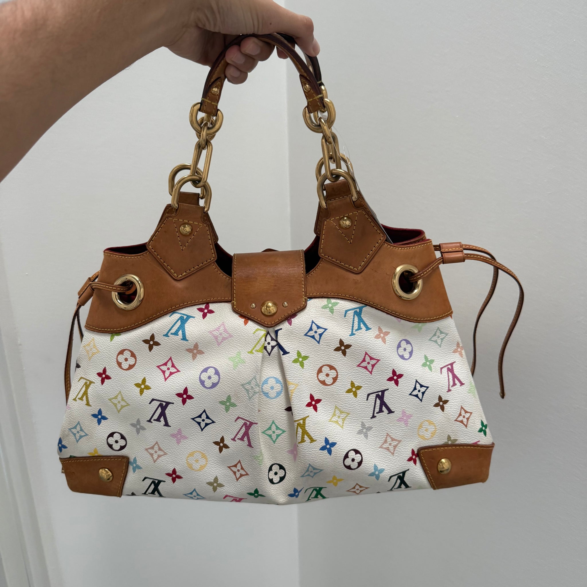 Louis Vuitton Takashi Murakami Ursula Hand Bag White