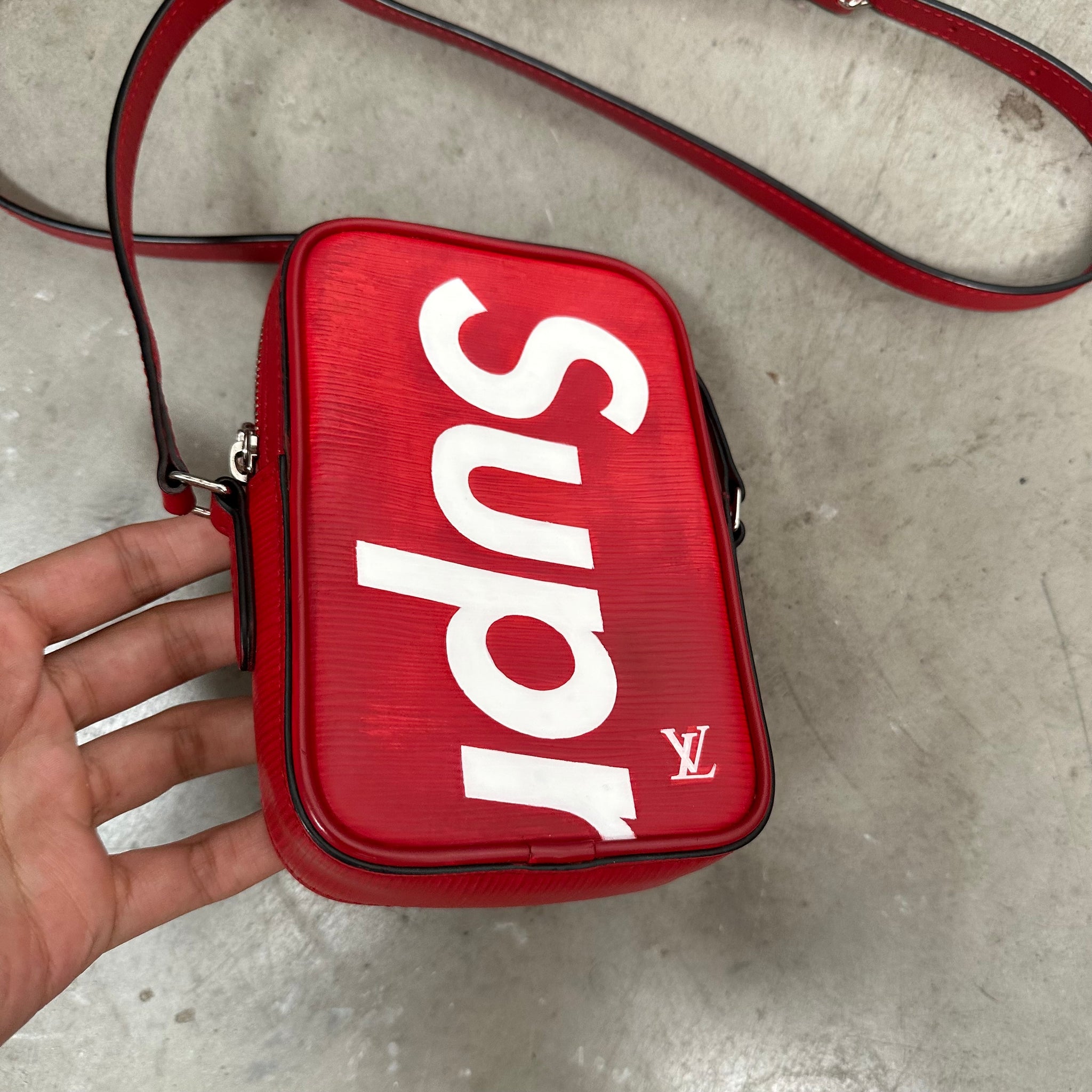 Louis Vuitton x Supreme Danube Bag Epi PPM Red
