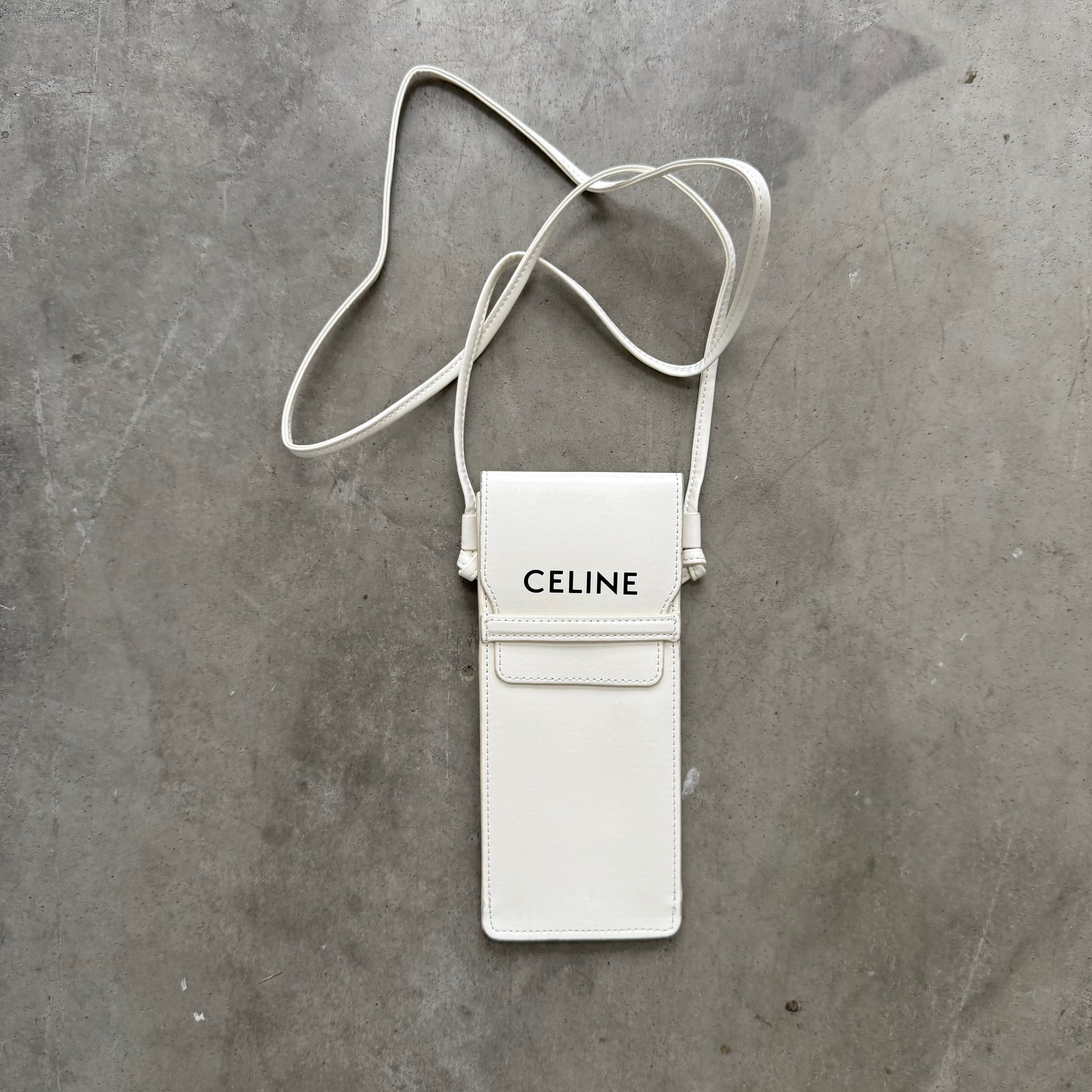 Celine White Sunglasses / Phone Case with Long Strap