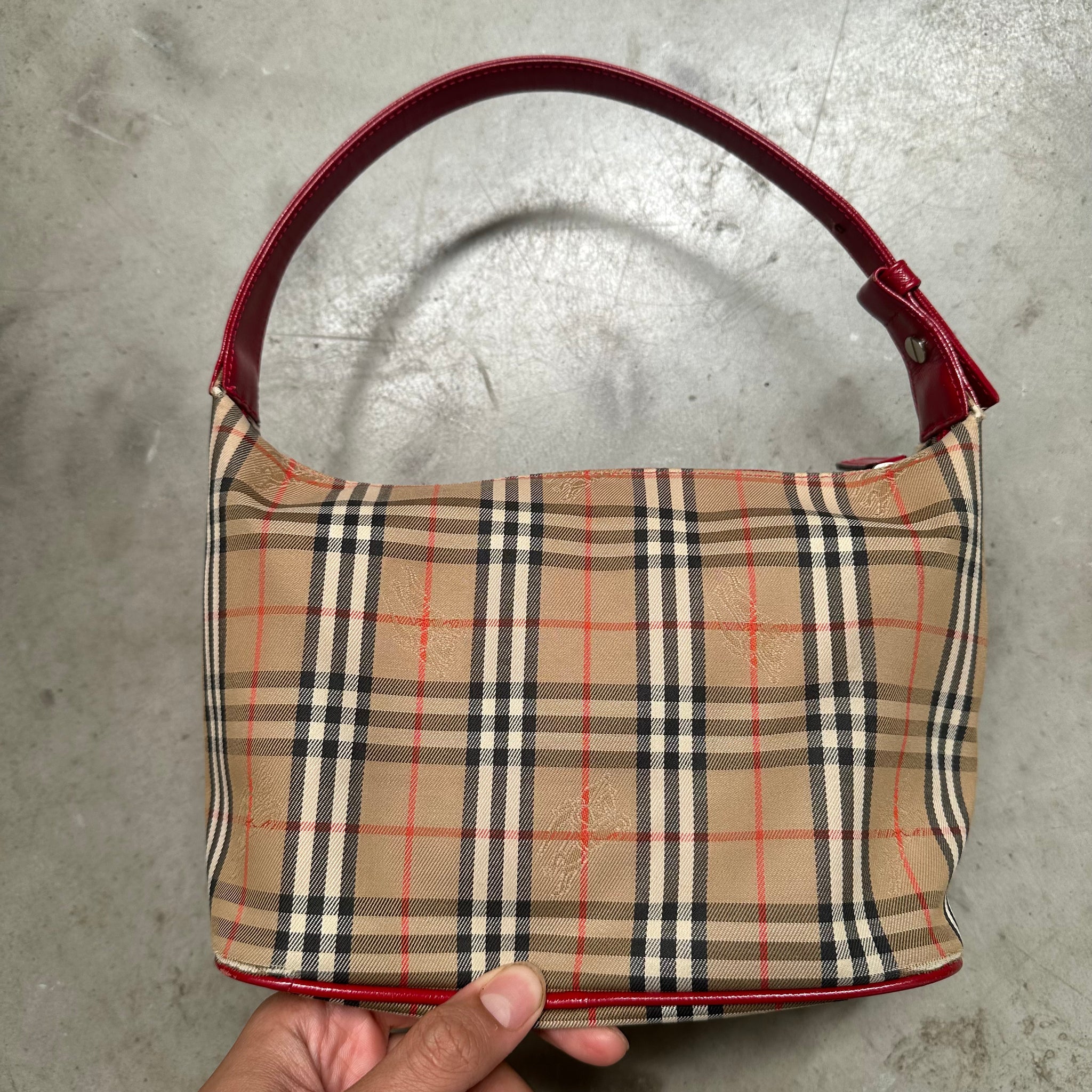 Burberry Vintage Mini Zip Hobo Bag