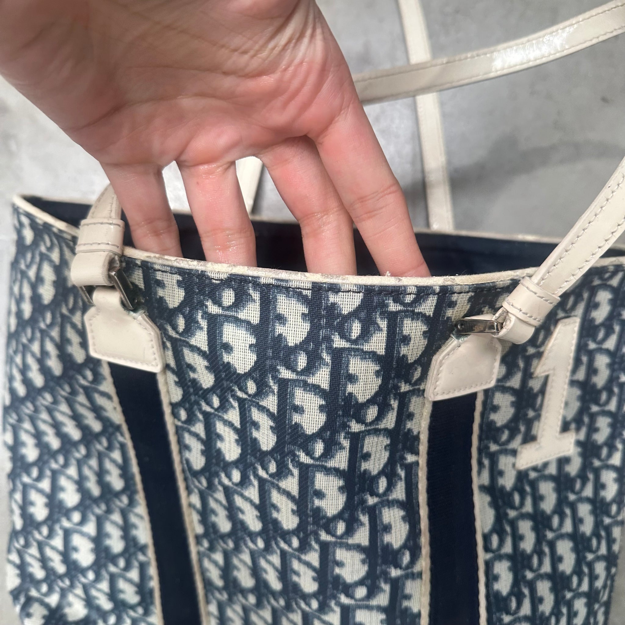 Dior Monogram Trotter No. 1 Tote Bag Navy