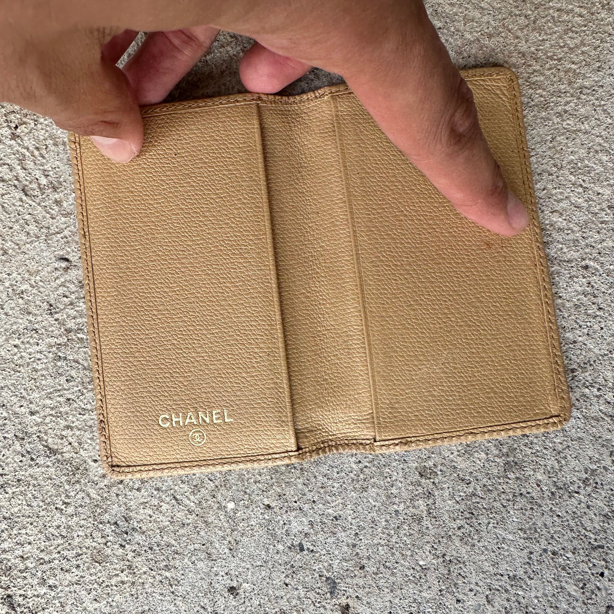 Chanel CC Logo Light Brown Pocket Organiser