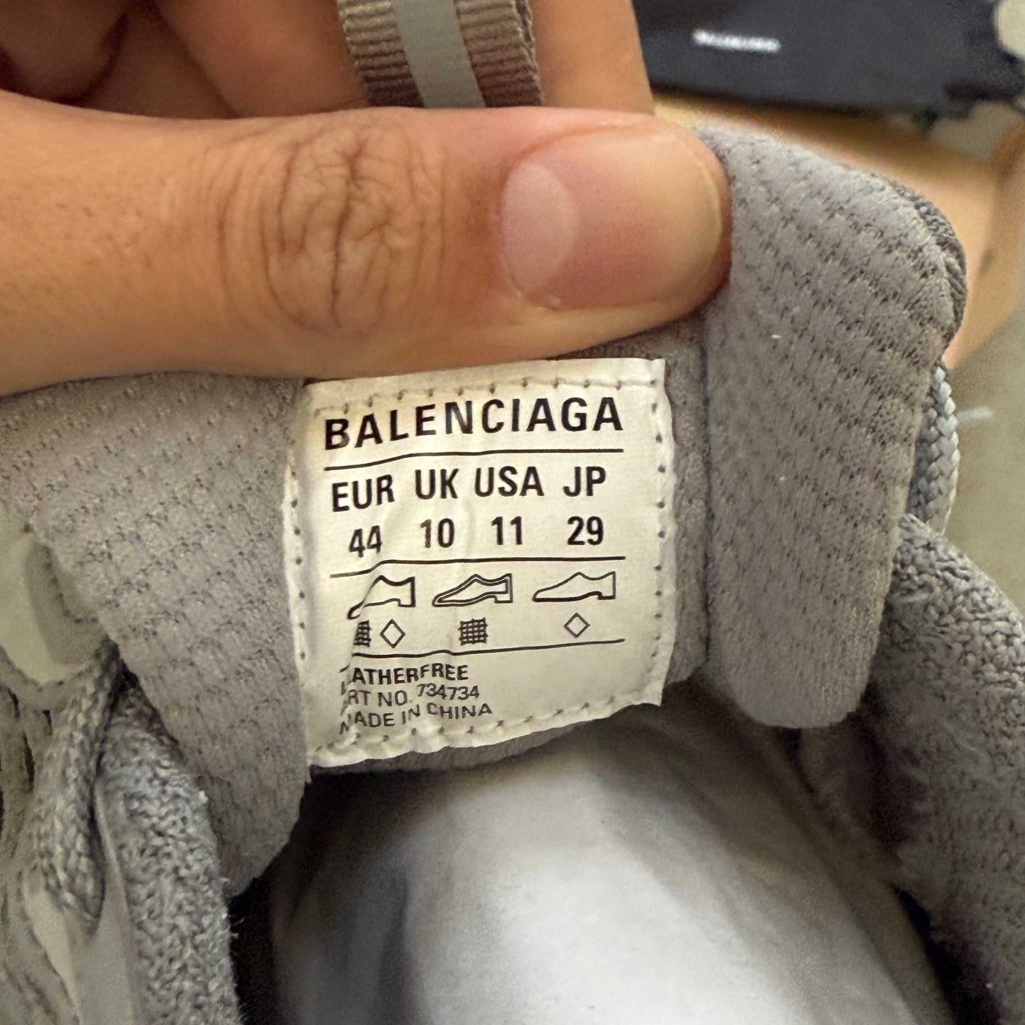 Balenciaga 3XL Sneaker Grey Reflective (Size US11/44)