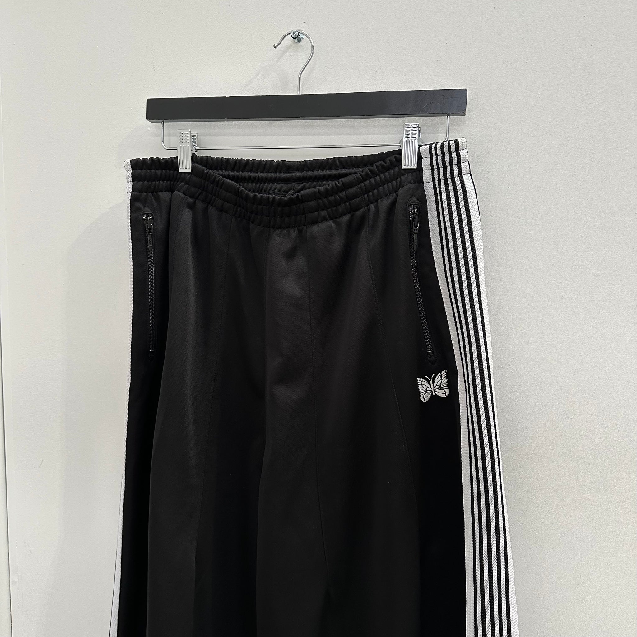 Needles HD Wide Leg Trackpant Black / White (fits L-XL) – Curated