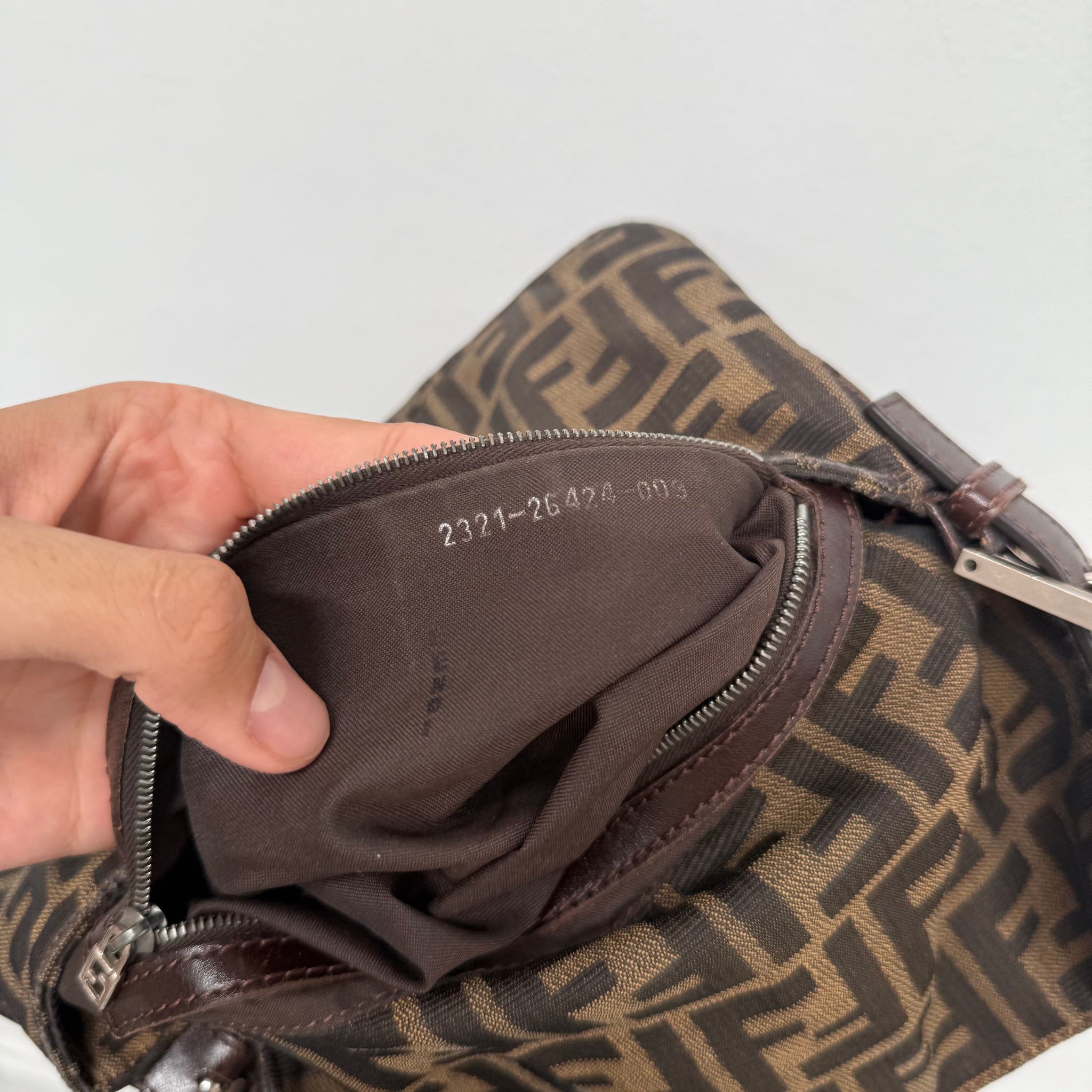 Fendi Zucca Print Baguette Bag