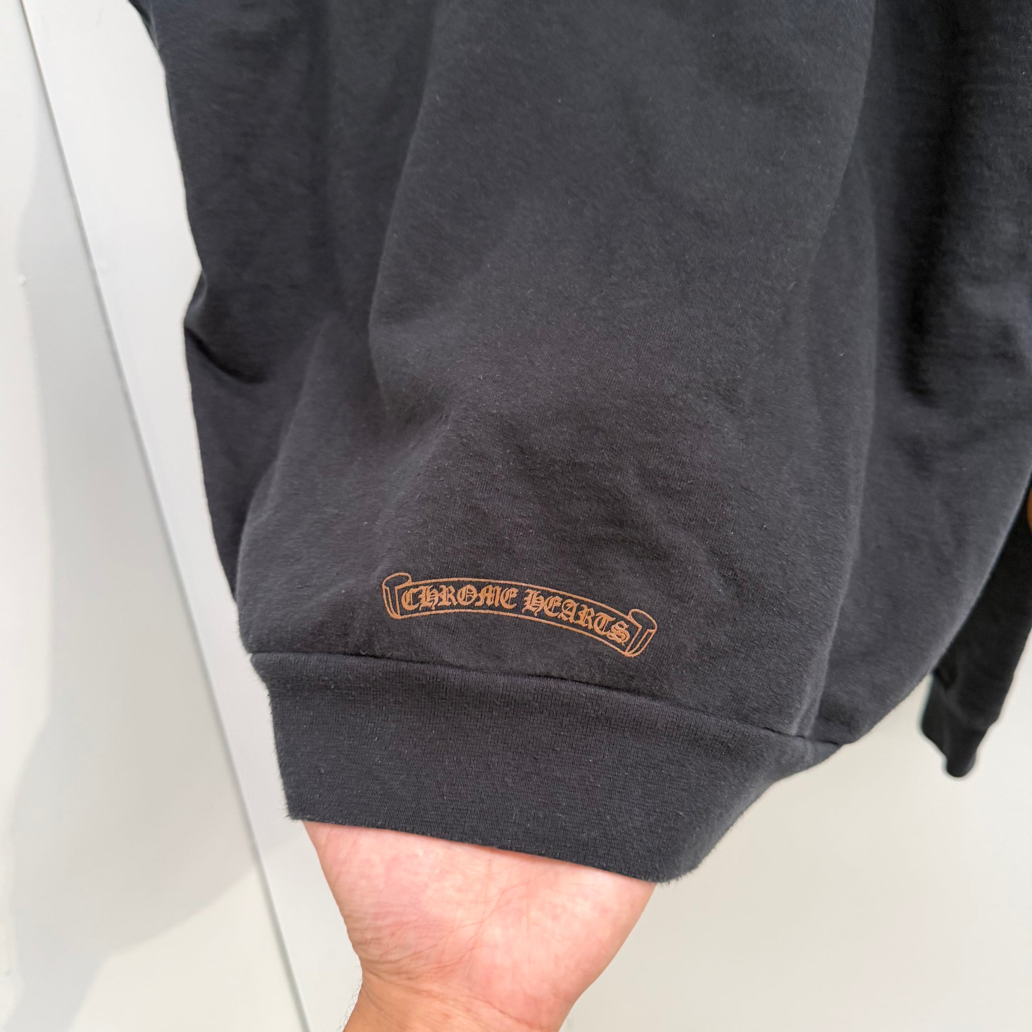 Chrome Hearts Vertical Logo Hoodie Black/Brown (Size M)