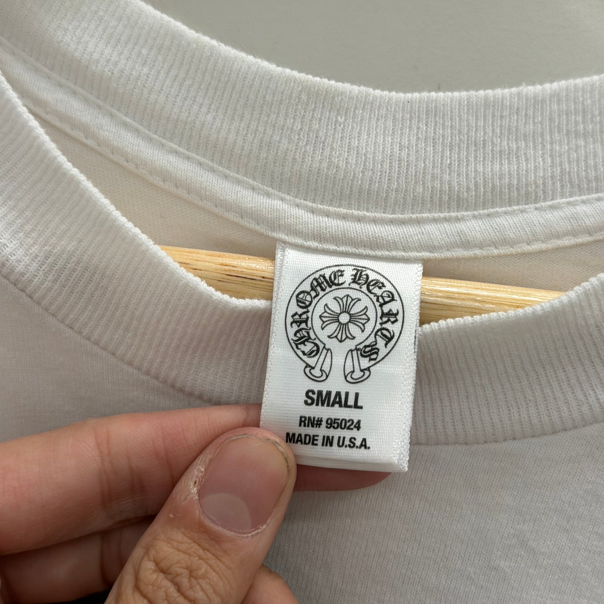 Chrome Hearts White Dagger Pocket T Shirt (Size S)