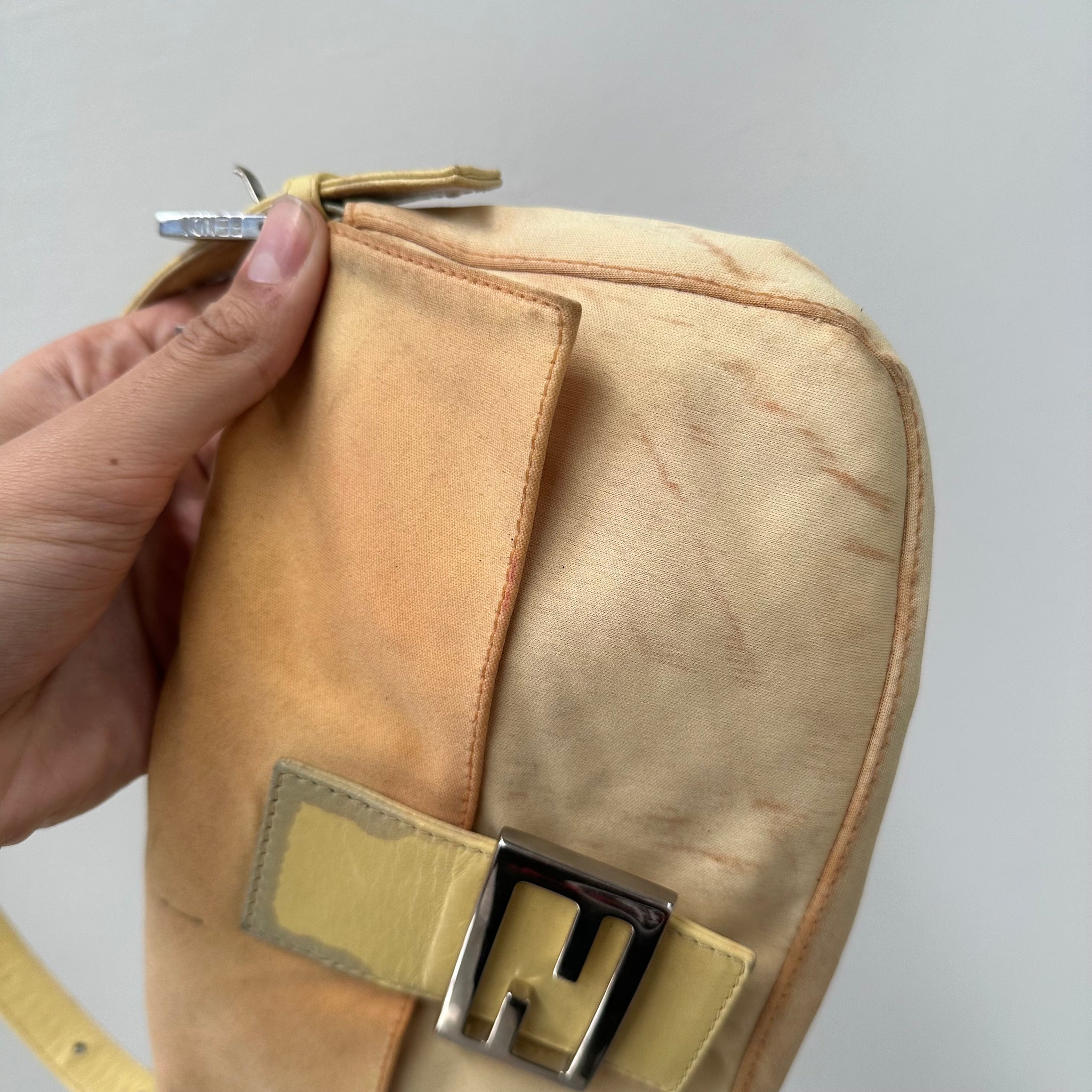 Fendi Baguette Yellow Shoulder Bag