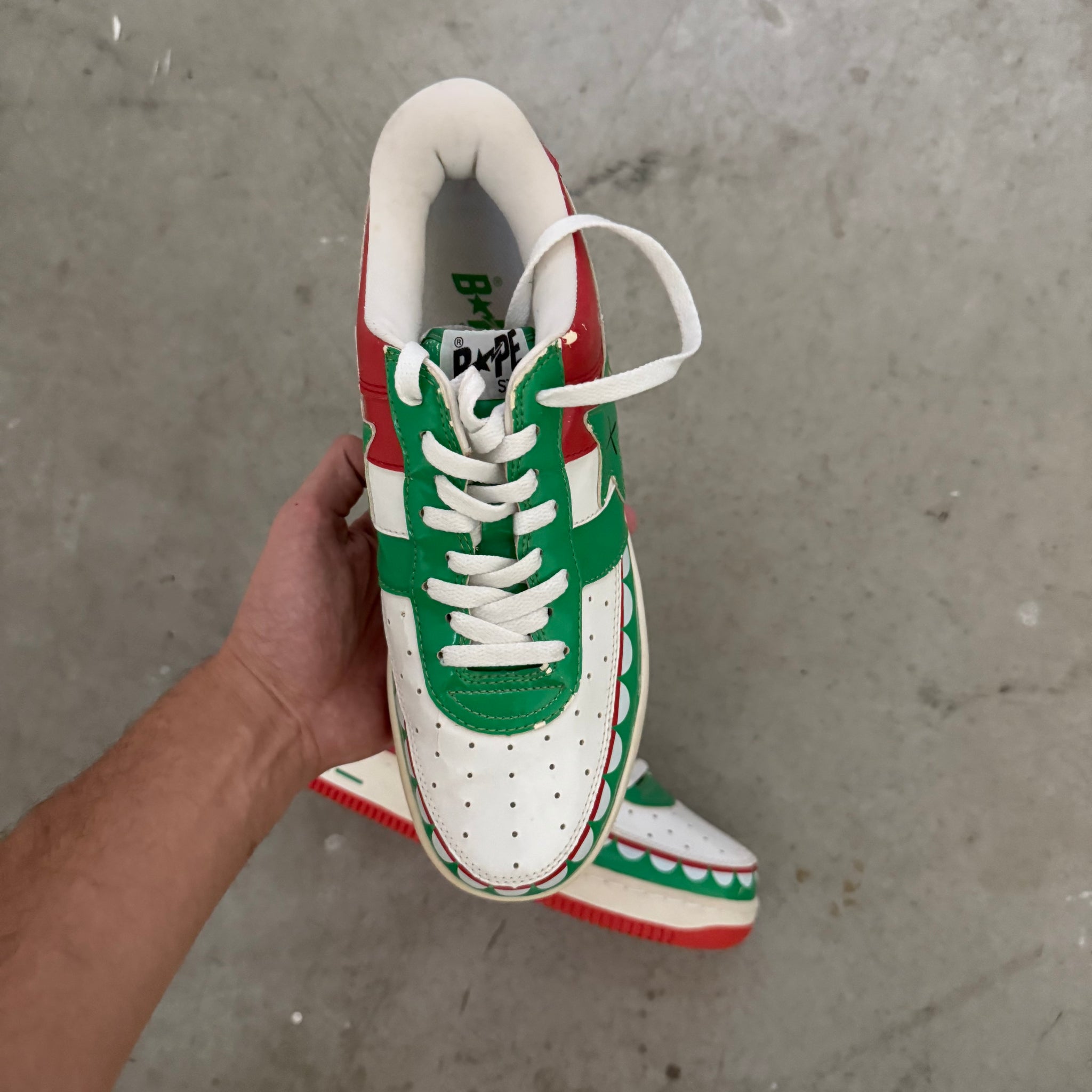 A Bathing Ape Bape Sta Low Kaws Chompers Red Green (US10)