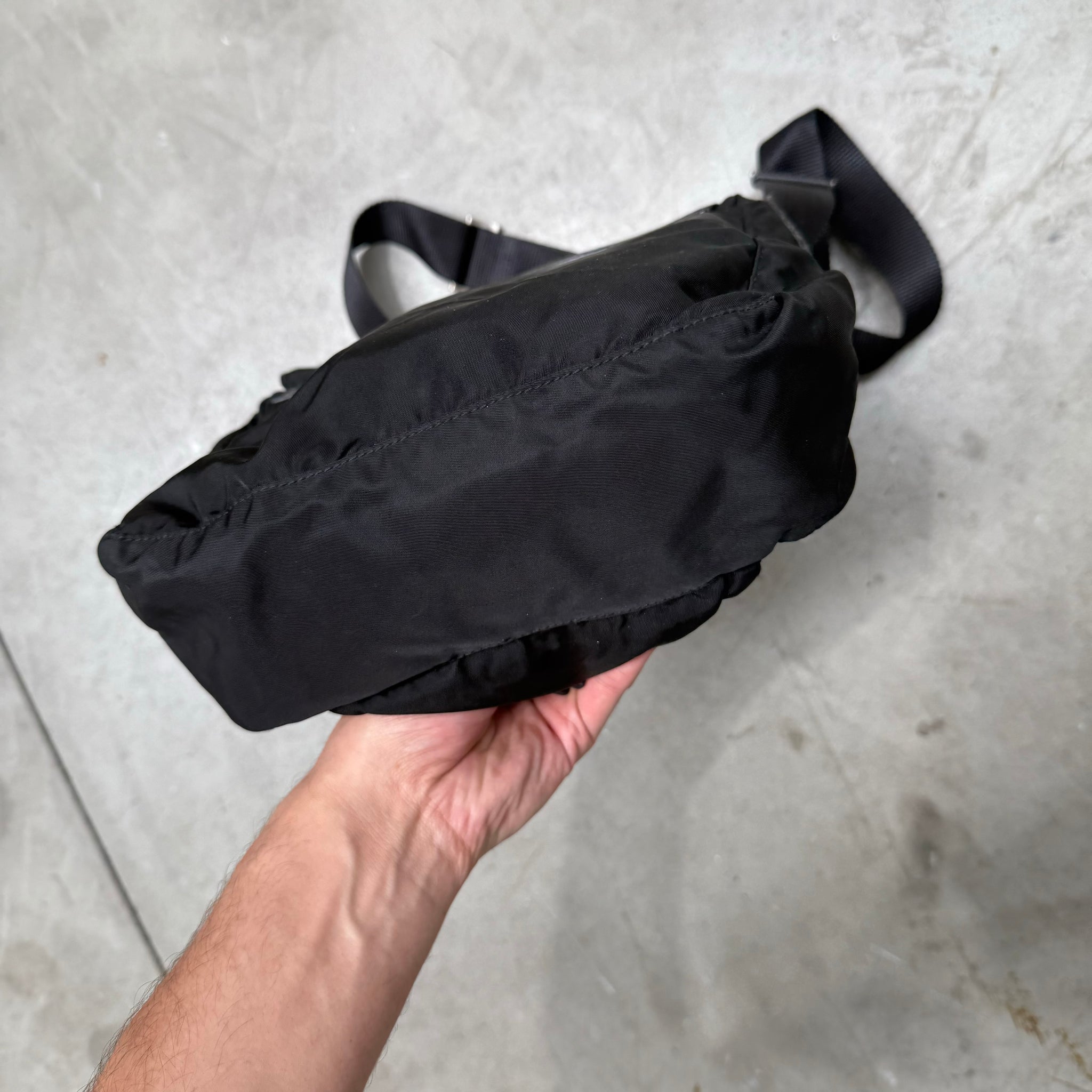 Prada Black Crossbody/Messenger Front Buckle Bag