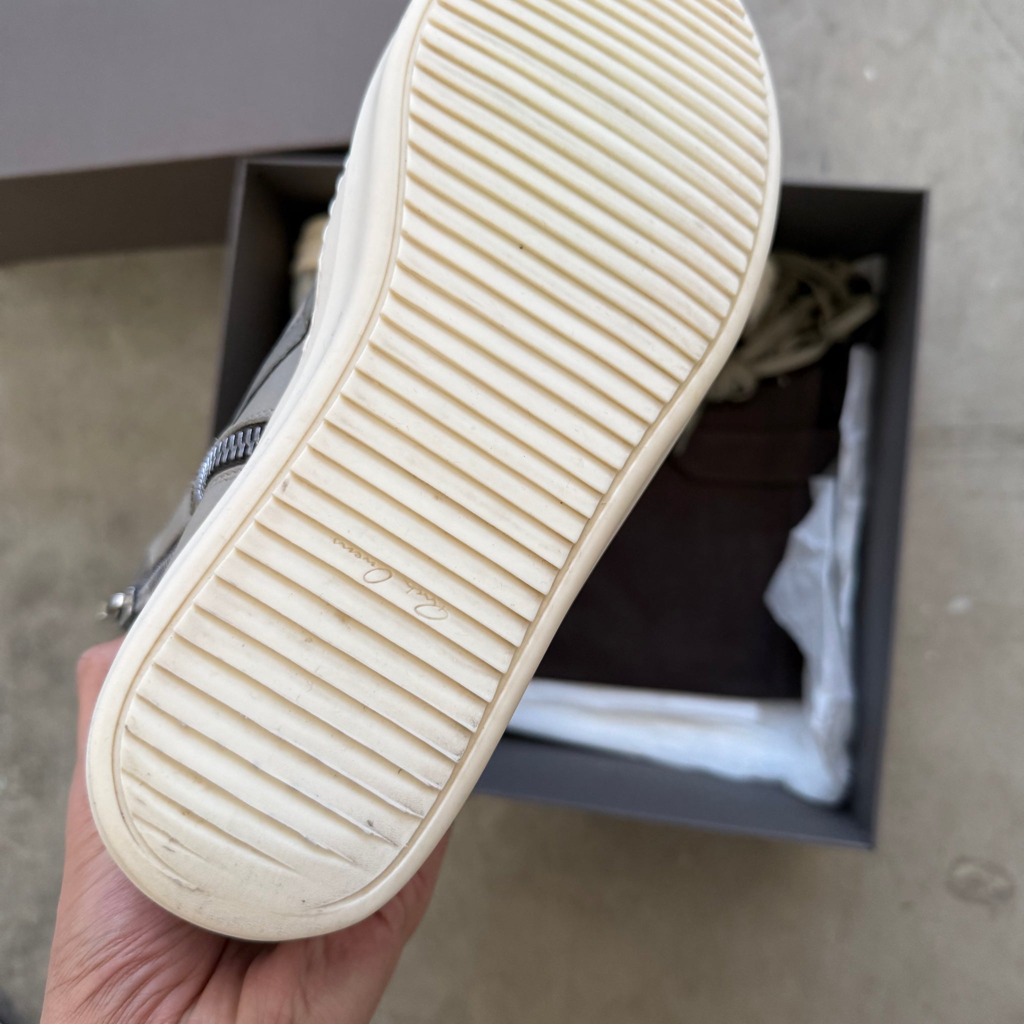 Rick Owens Geobasket Reflective Sneaker Grey (US10/43)