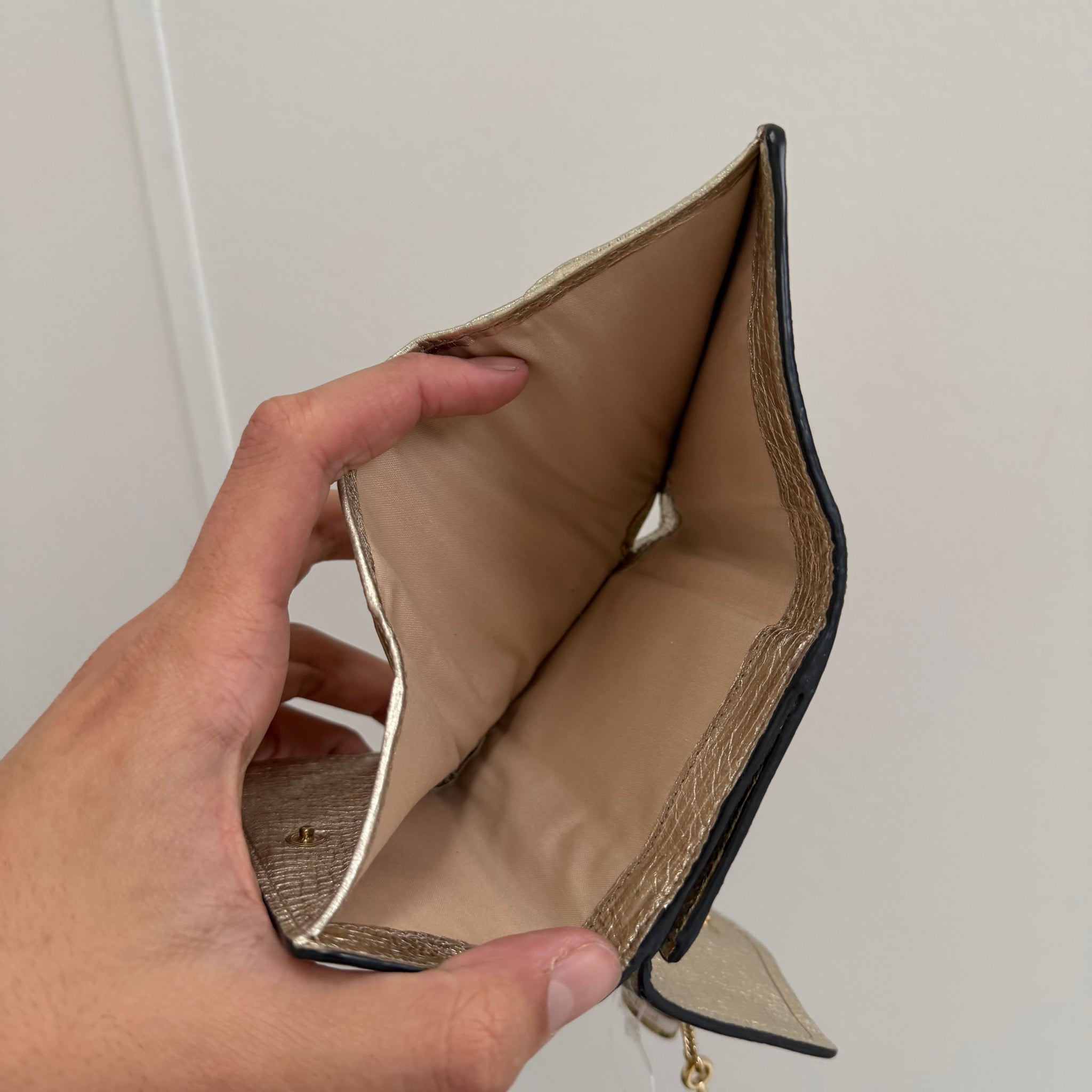 Chloe Mini Aby Metallic Gold Wallet