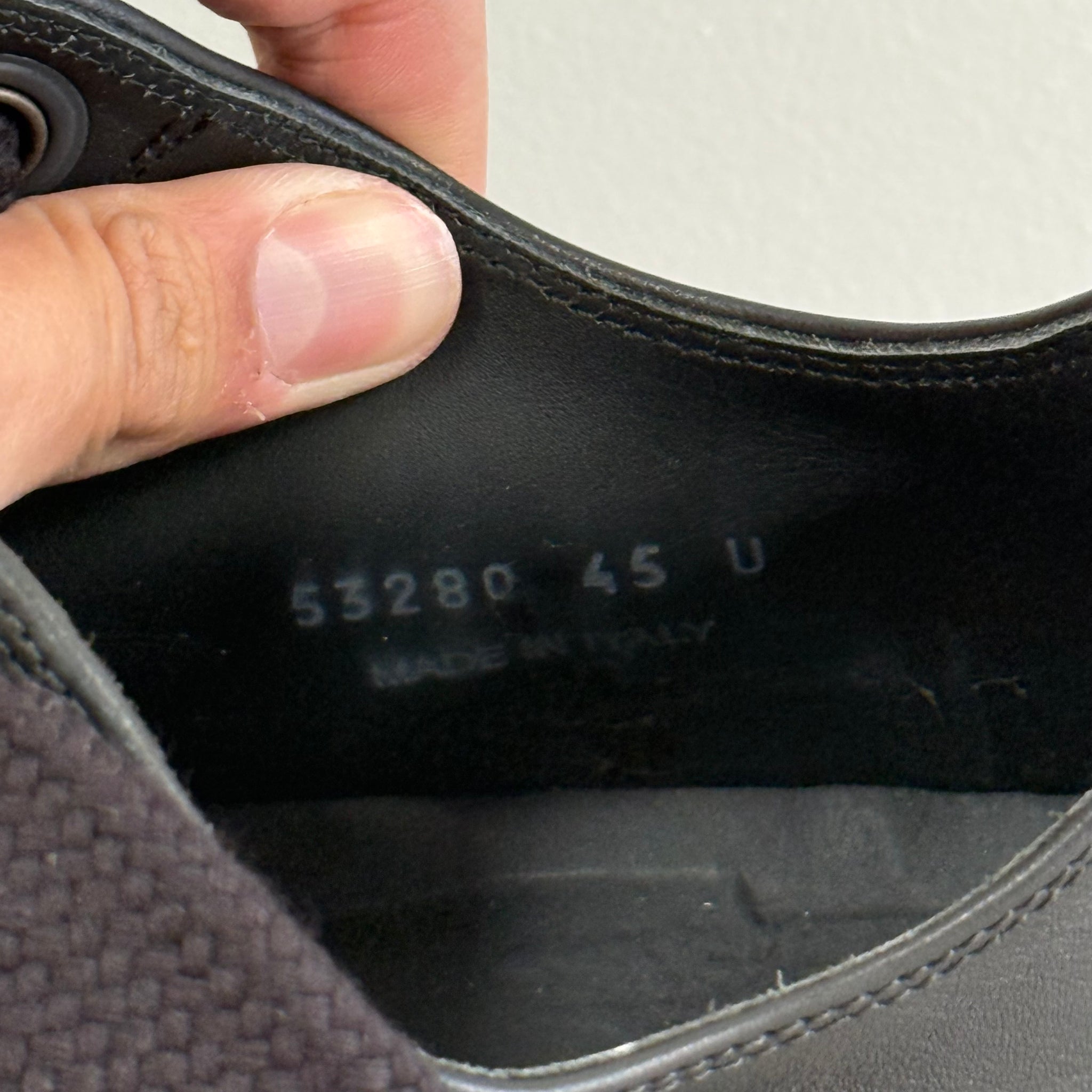 Rick Owens Jumbo Lace Black Low Ramone Sneakers (EU45)