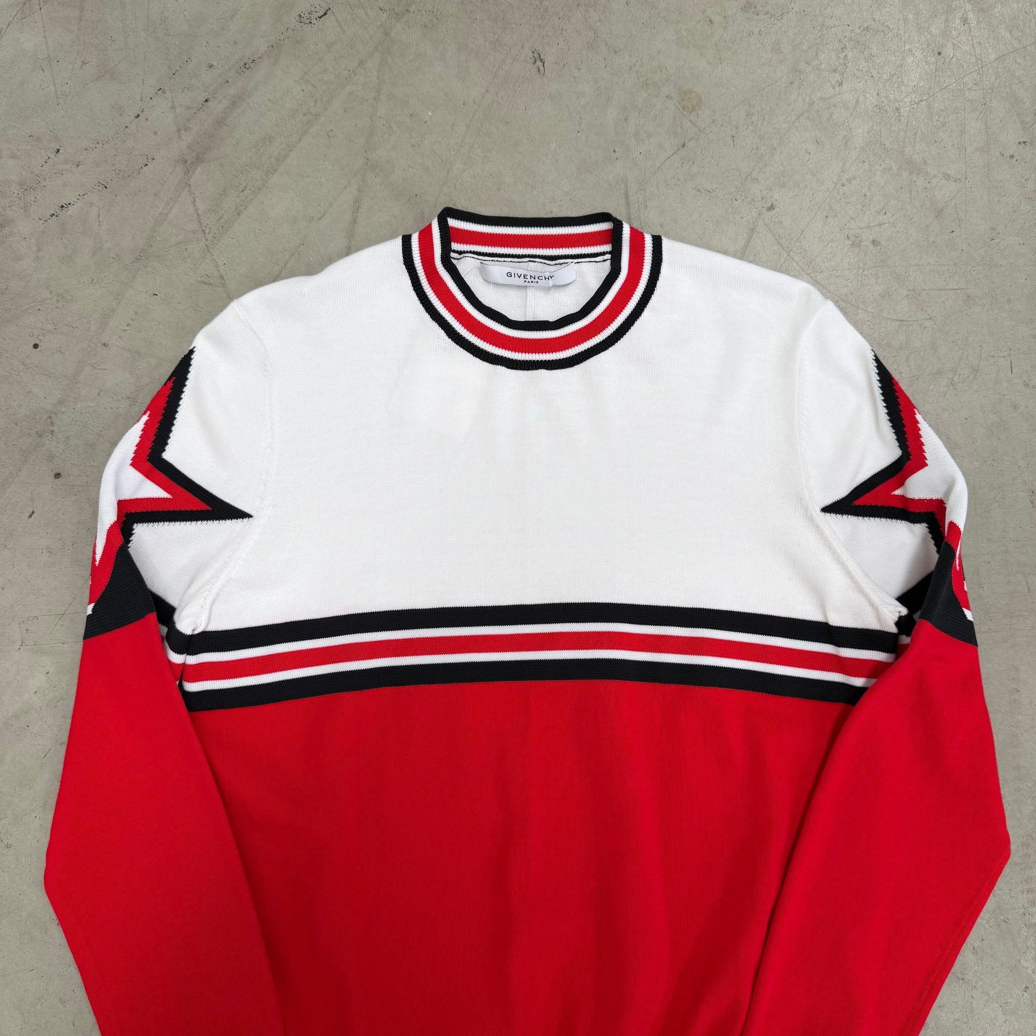 Givenchy SS18 Star and Stripe Knit Crewneck (fits XS-S)