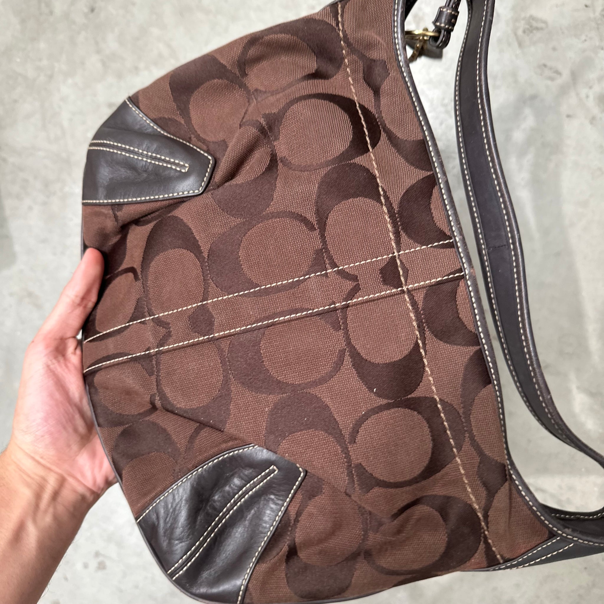 Coach Signature Ergo Hobo Shoulder Bag Brown