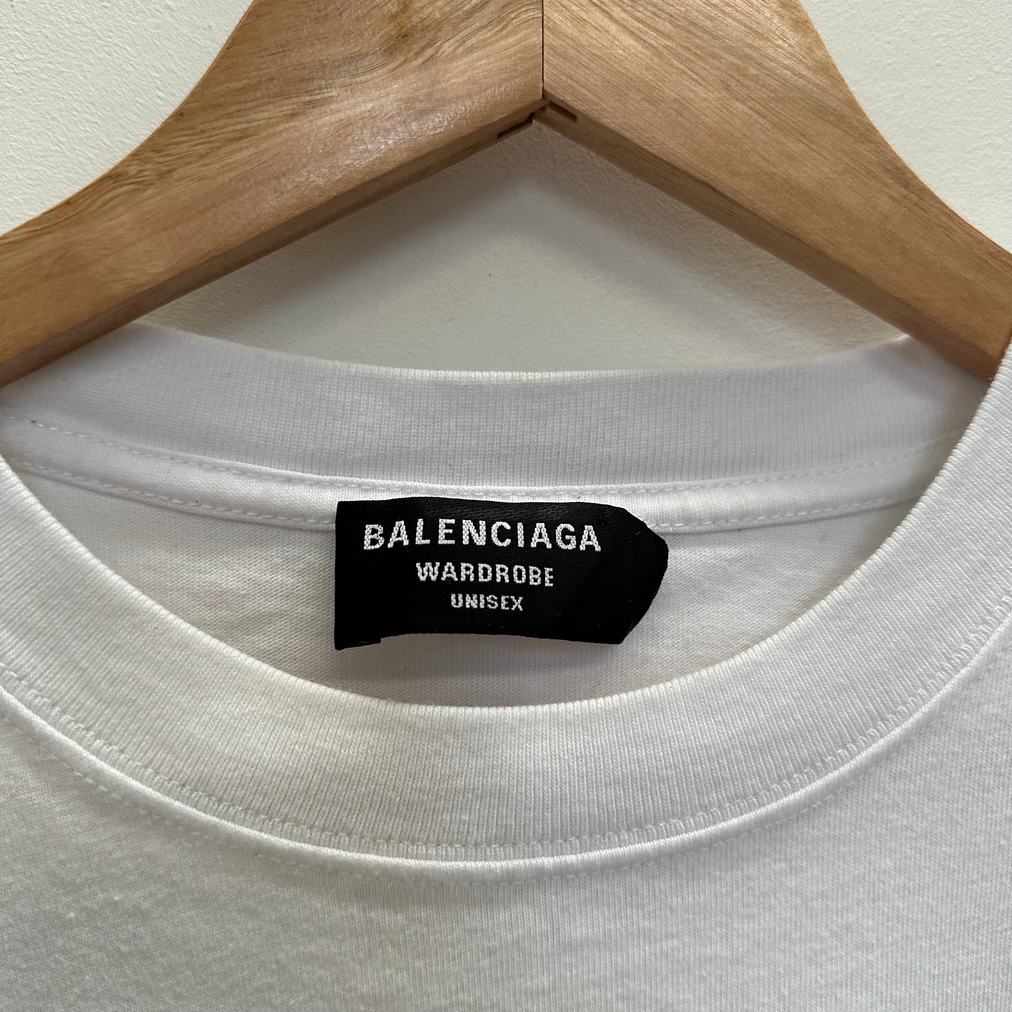 Balenciaga Corporate Logo Tshirt White (Size L)