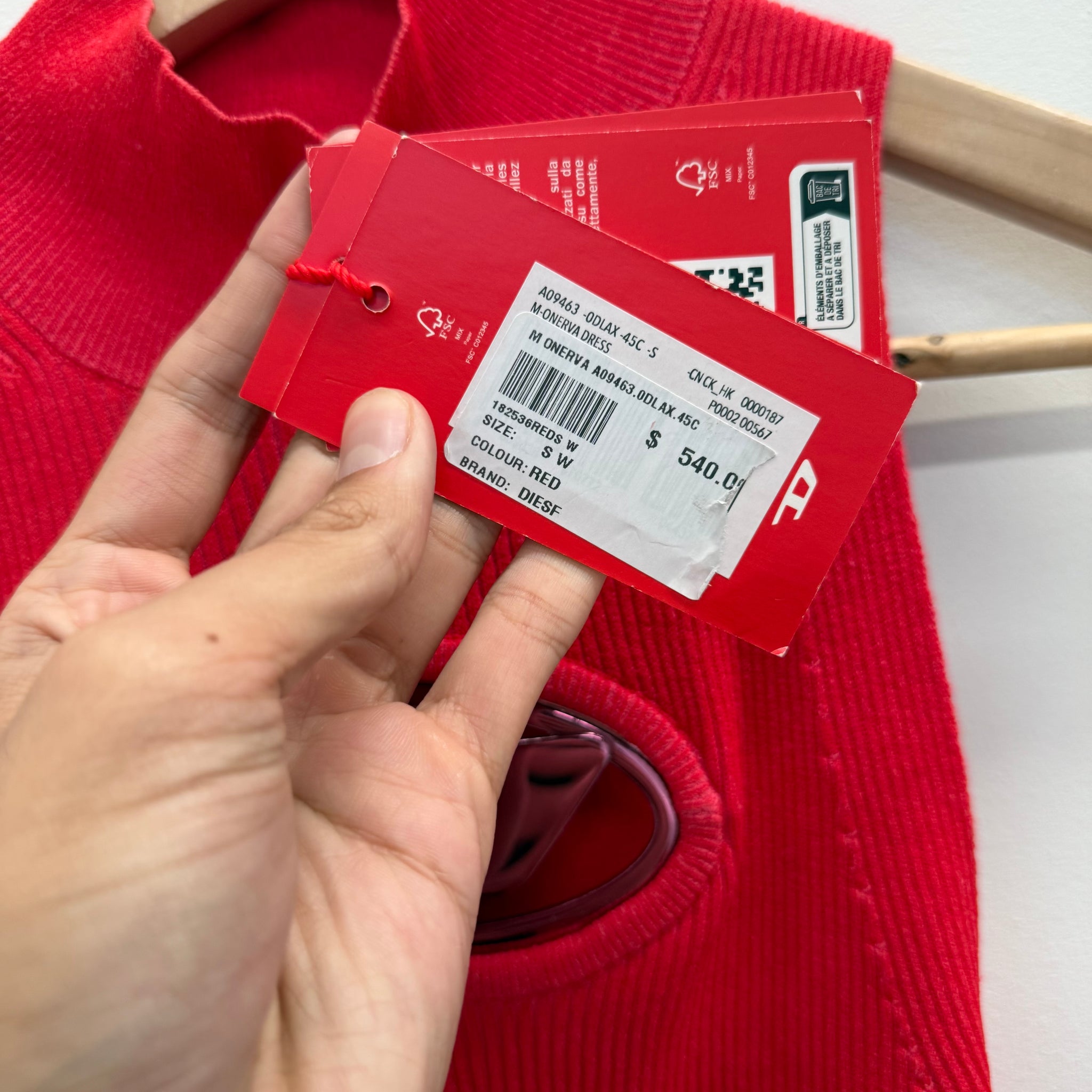 Diesel Onerva Red Dress (Size S)