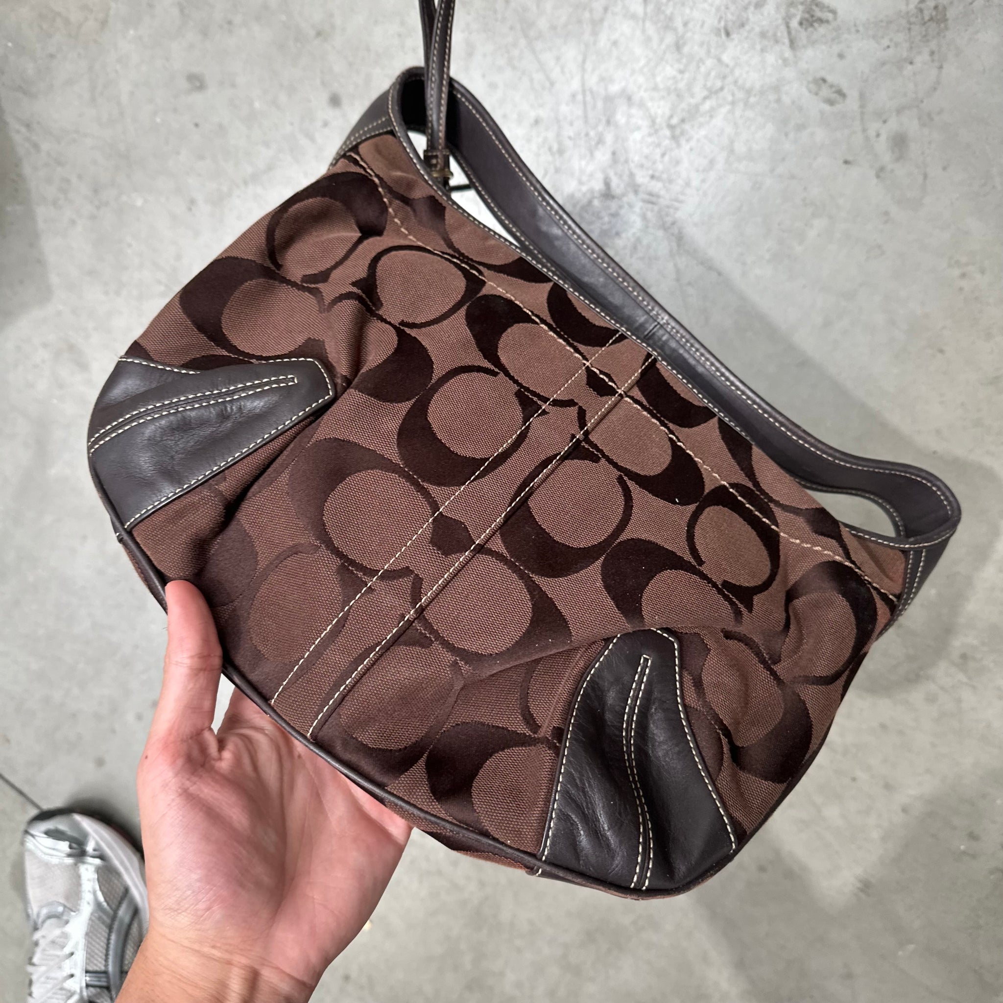Coach Signature Ergo Hobo Shoulder Bag Brown