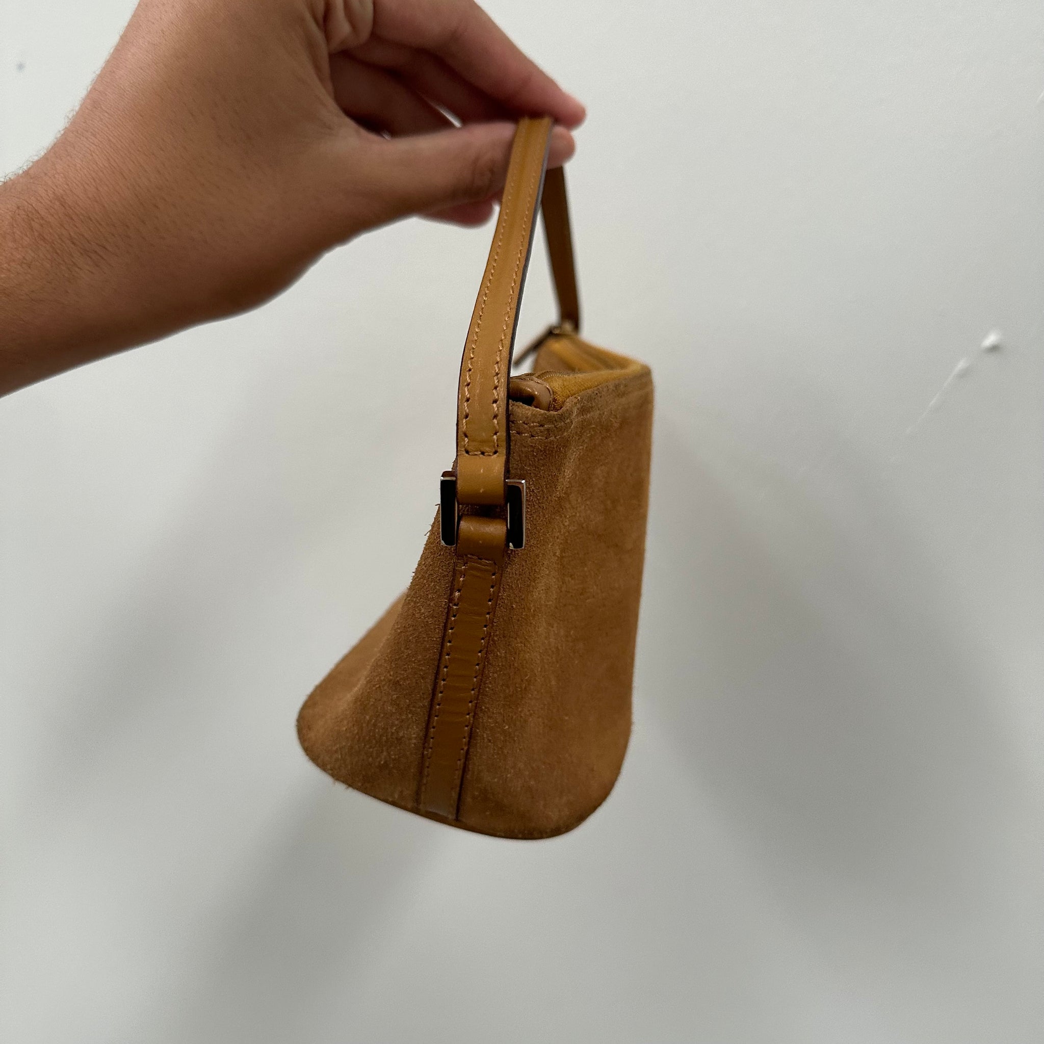 Gucci Brown Suede Boat Pochette