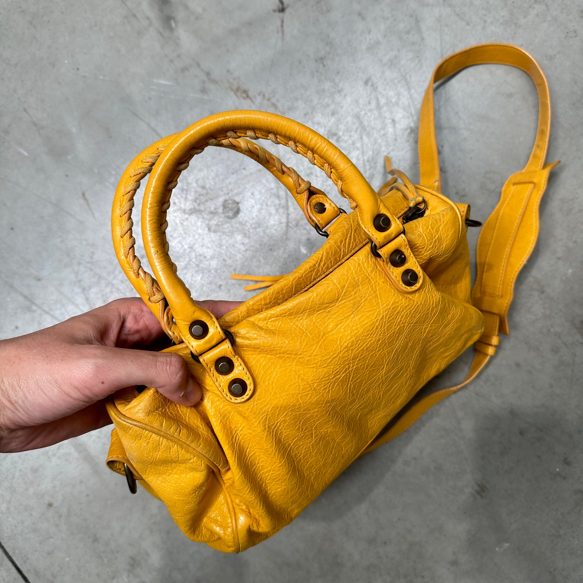 Balenciaga City Mini Yellow Bag
