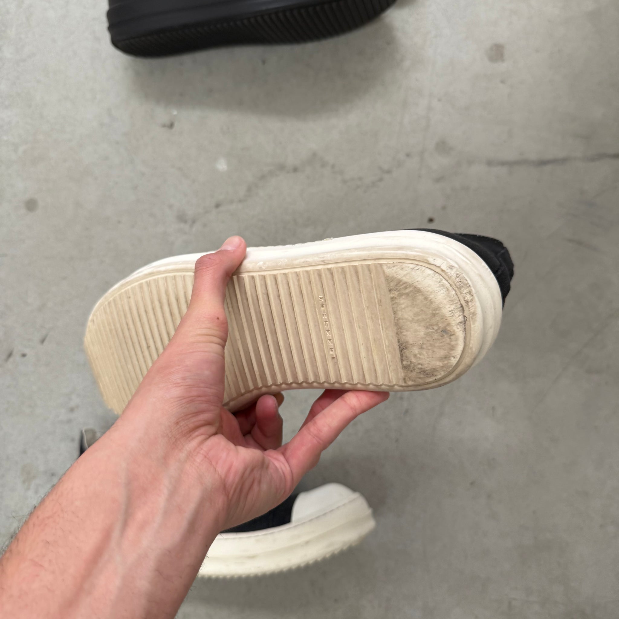 Rick Owens DRKSHDW Ramones Denim Low Sneakers (EU45)