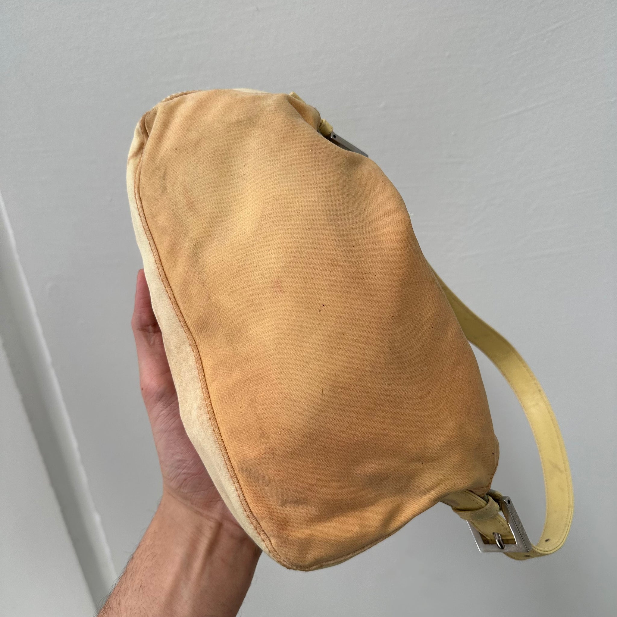 Fendi Baguette Yellow Shoulder Bag