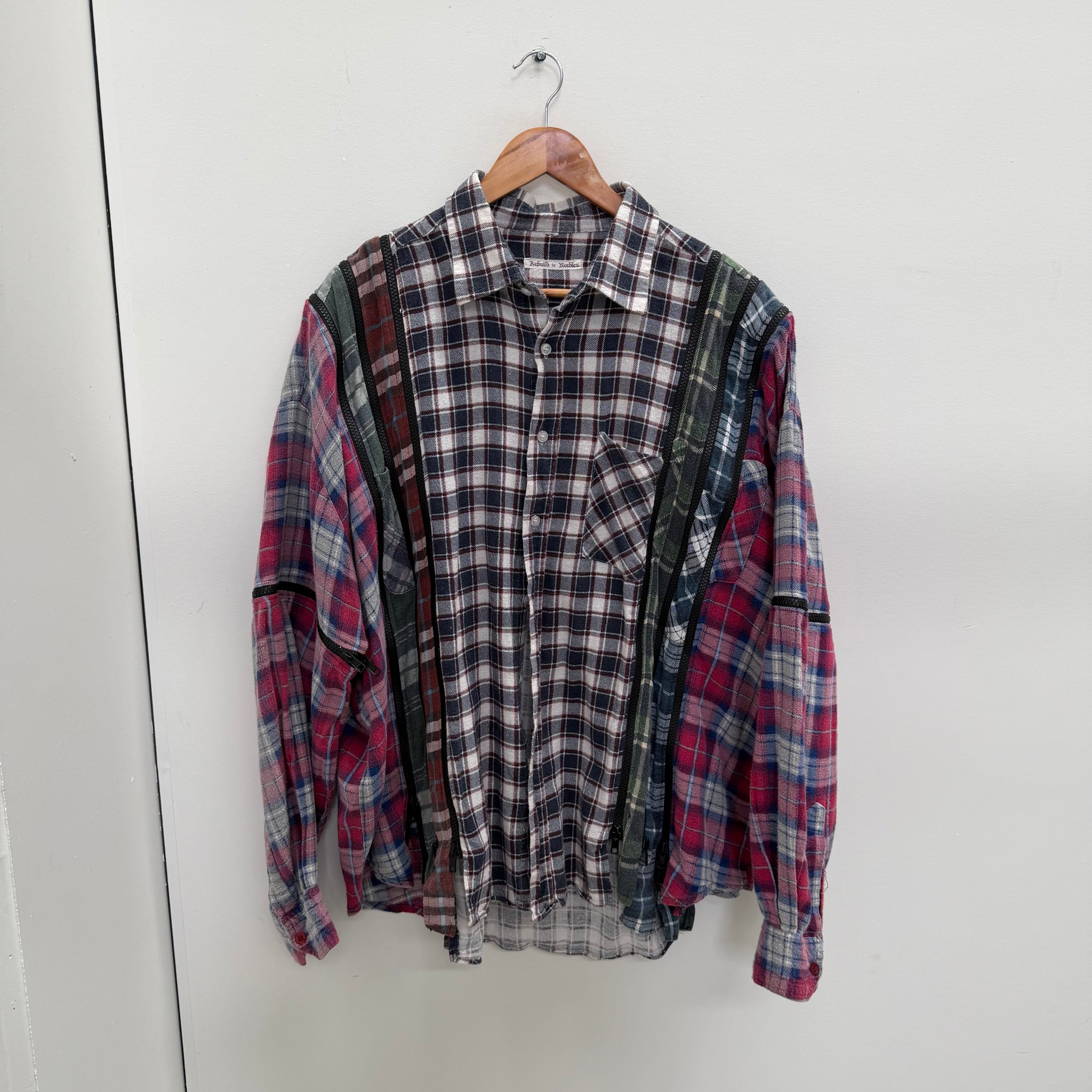 Needles Reconstructed Rebuild Boxy Flannel Shirt (fits L-XL)