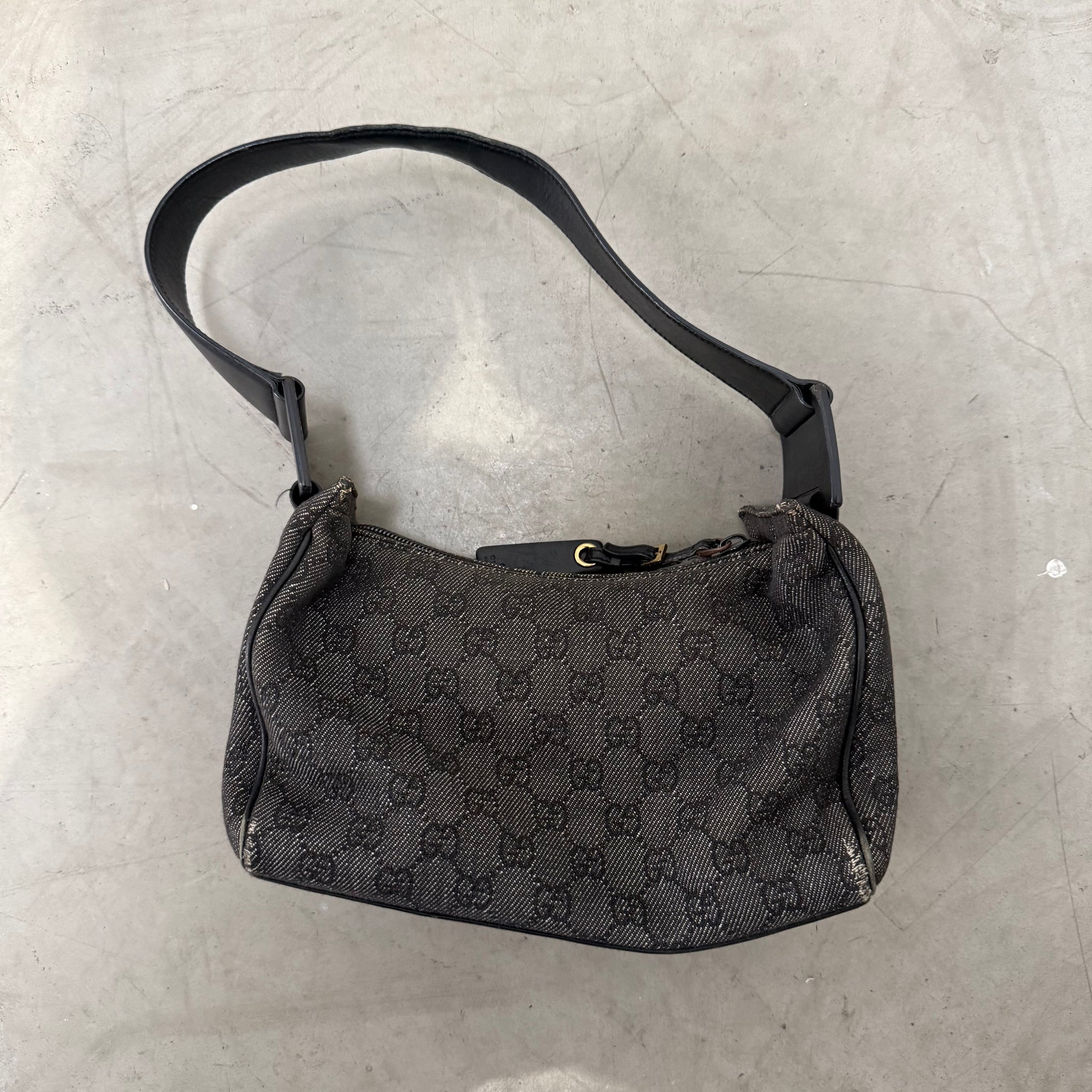 Gucci Grey Hobo Style Shoulder Bag