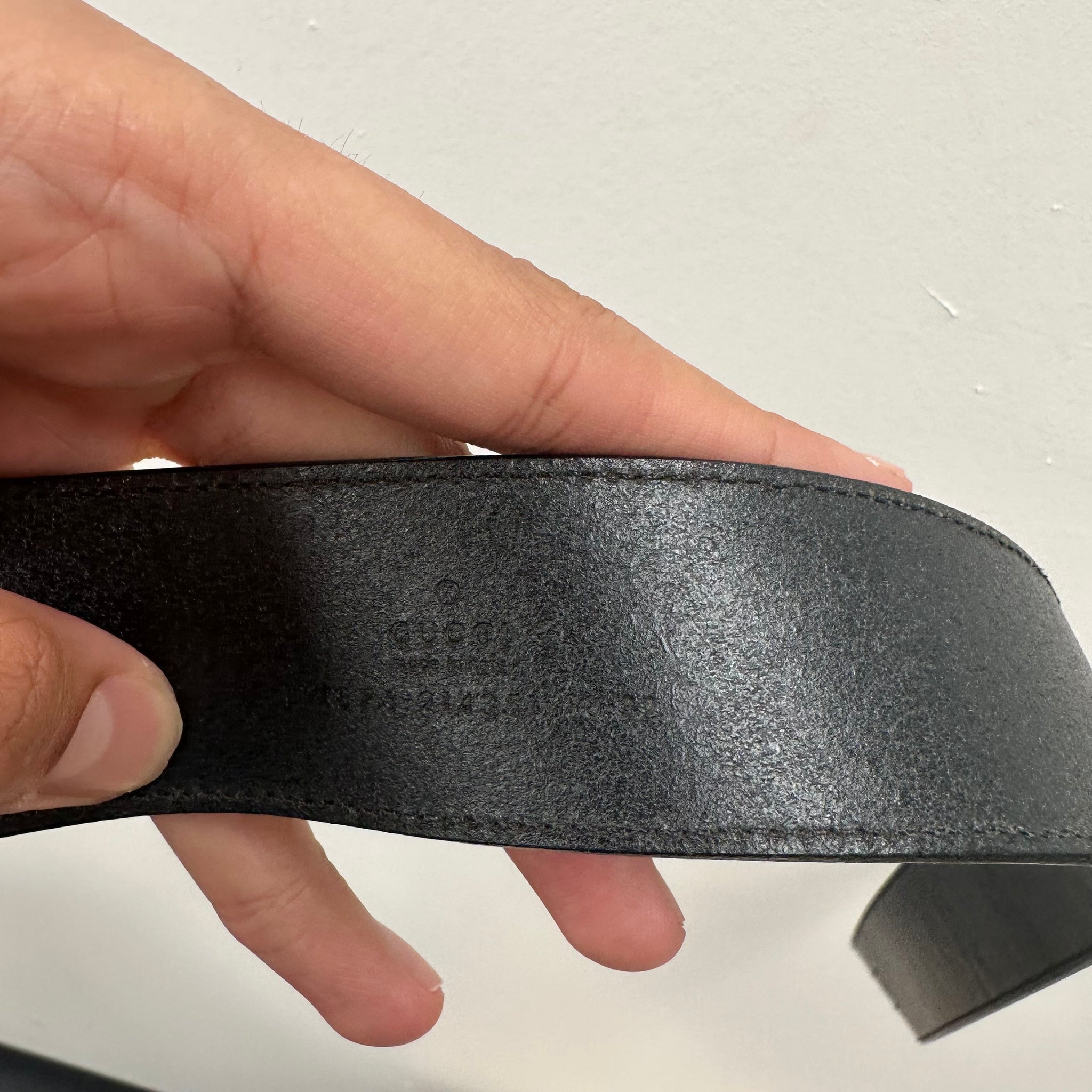 Gucci GG Black Leather Belt