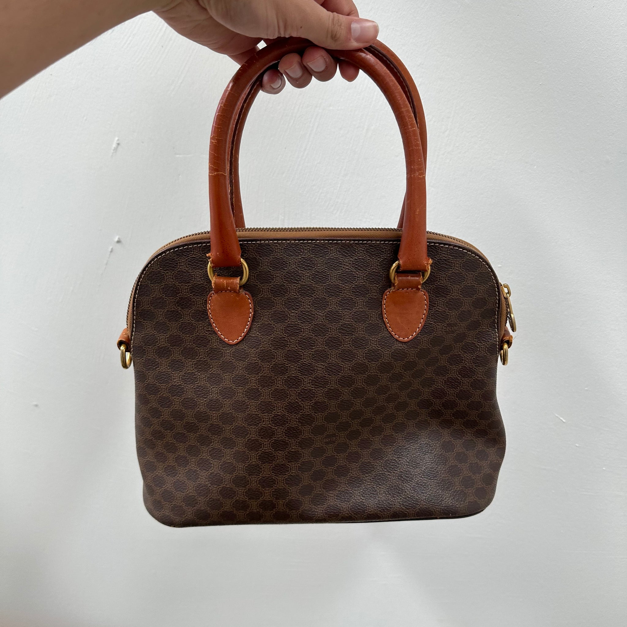 Celine Alma Triomphe Macadam Monogram Bag