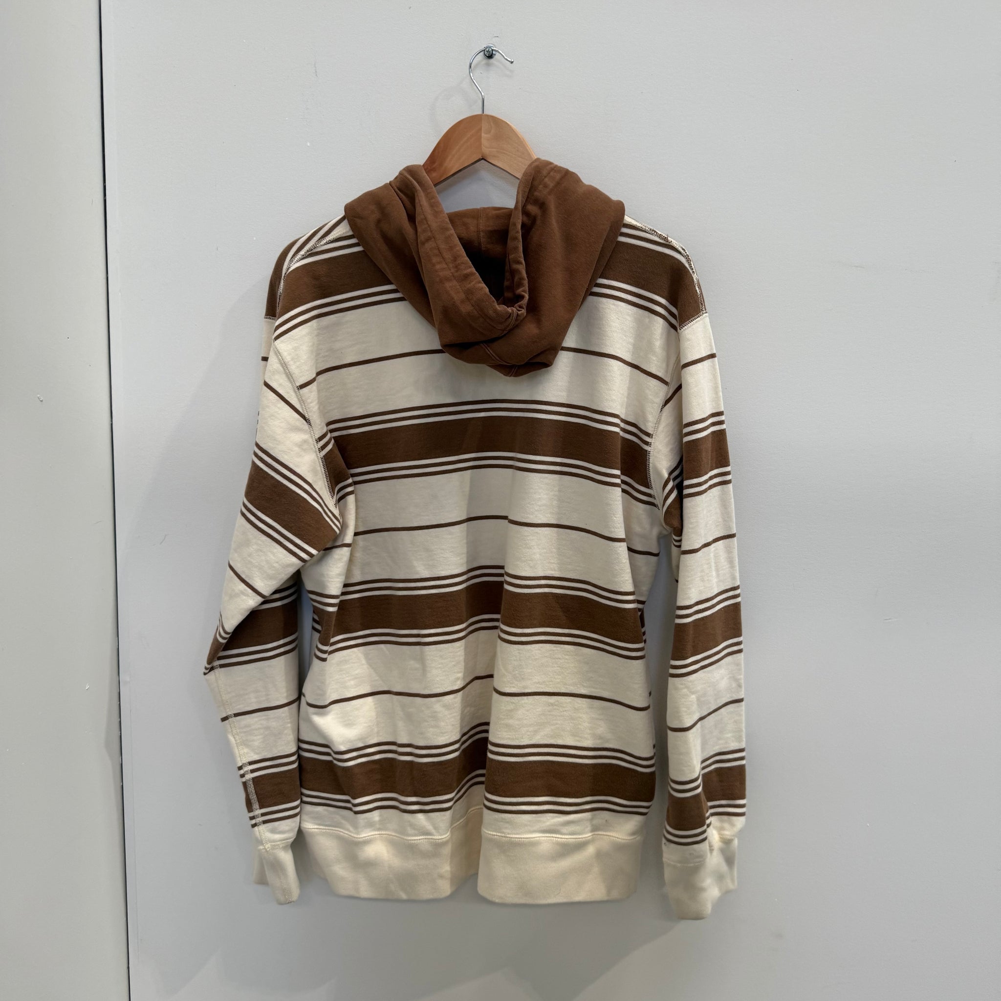 Supreme Striped Brown Hoodie (Size XL)
