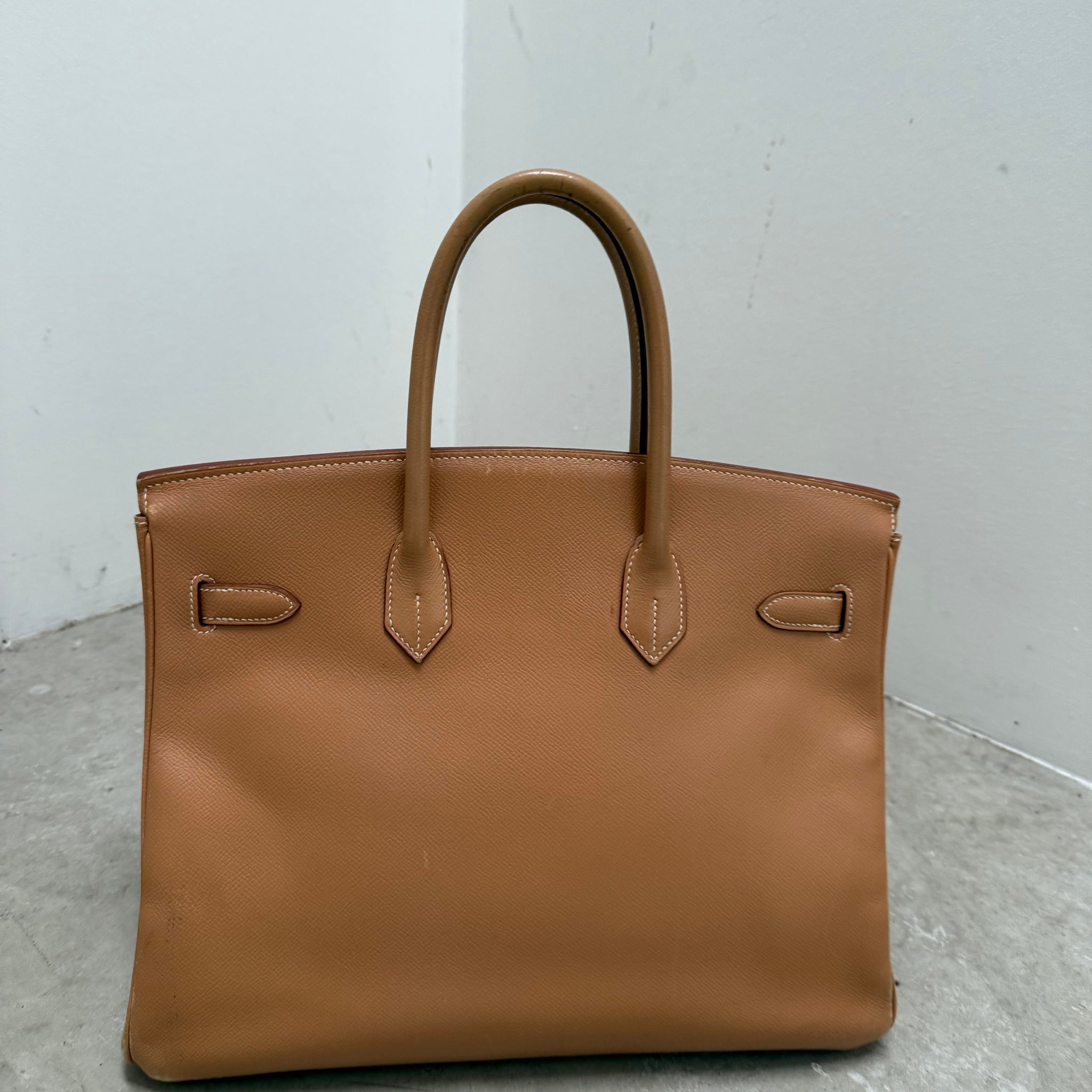 Hermes Birkin 35 Brown Leather Hand Bag
