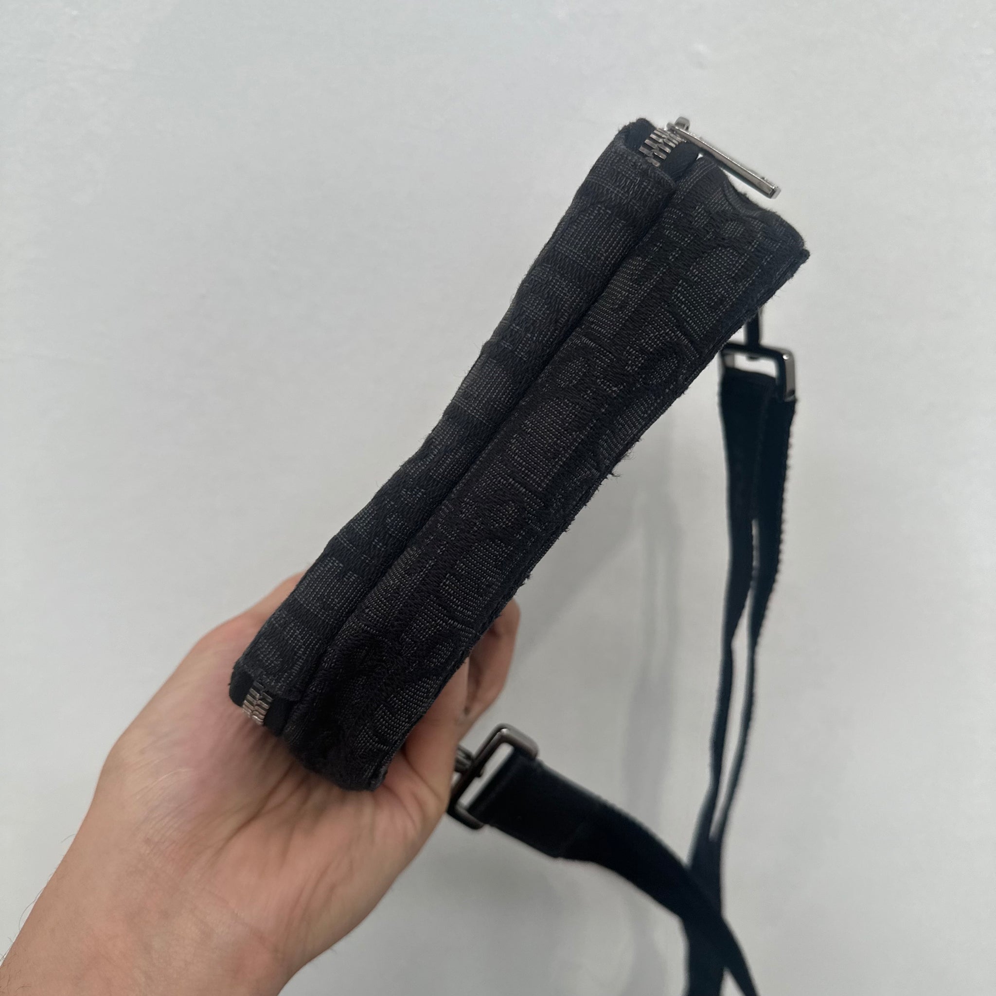 Dior Oblique Jacquard Crossbody Bag Black