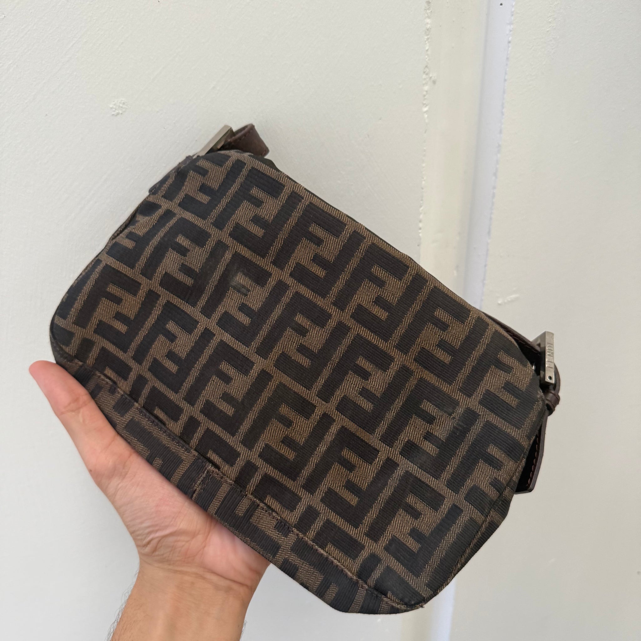 Fendi Zucca Print Baguette Bag