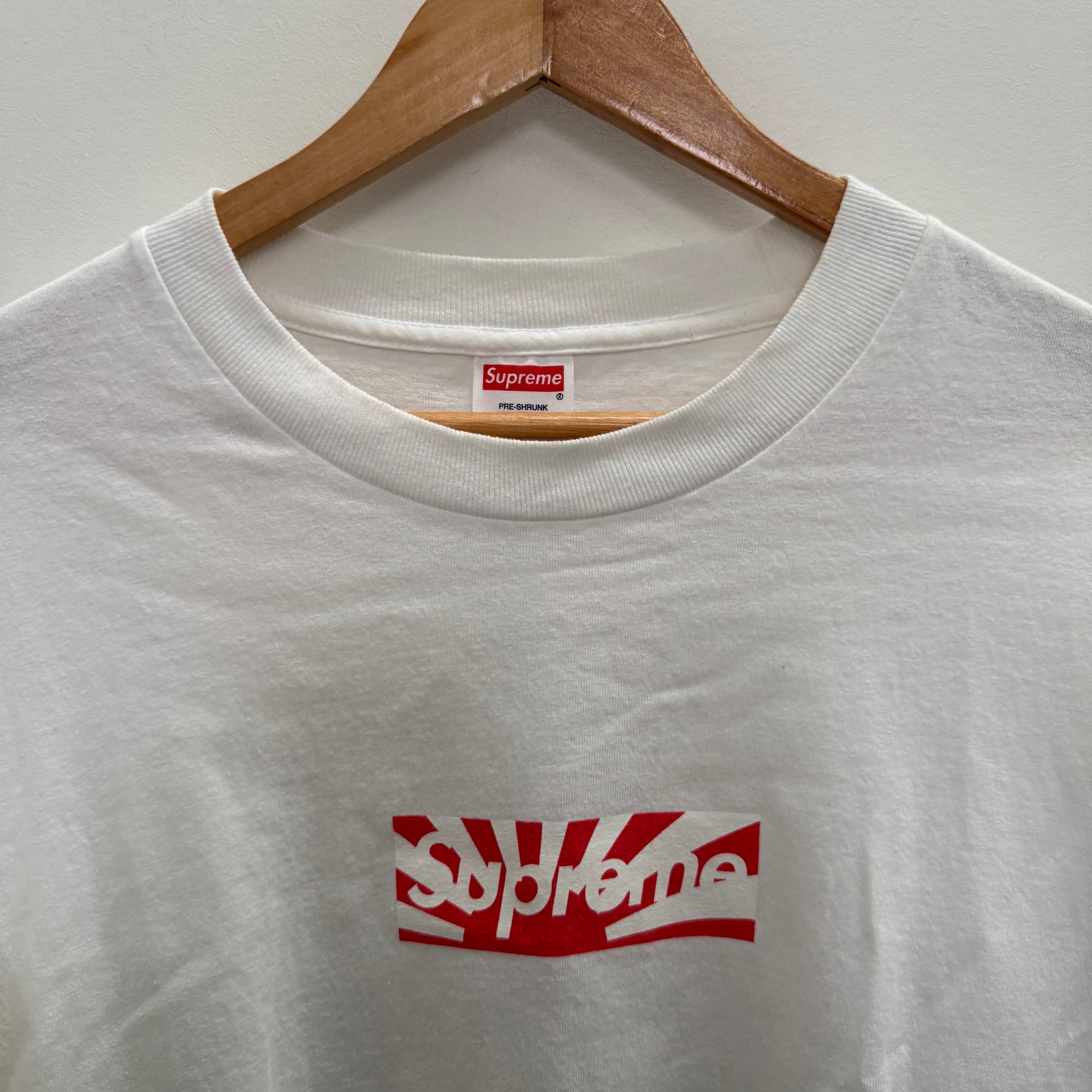 Supreme Japan Box Logo T Shirt White (Size L) – Curated by Charbel