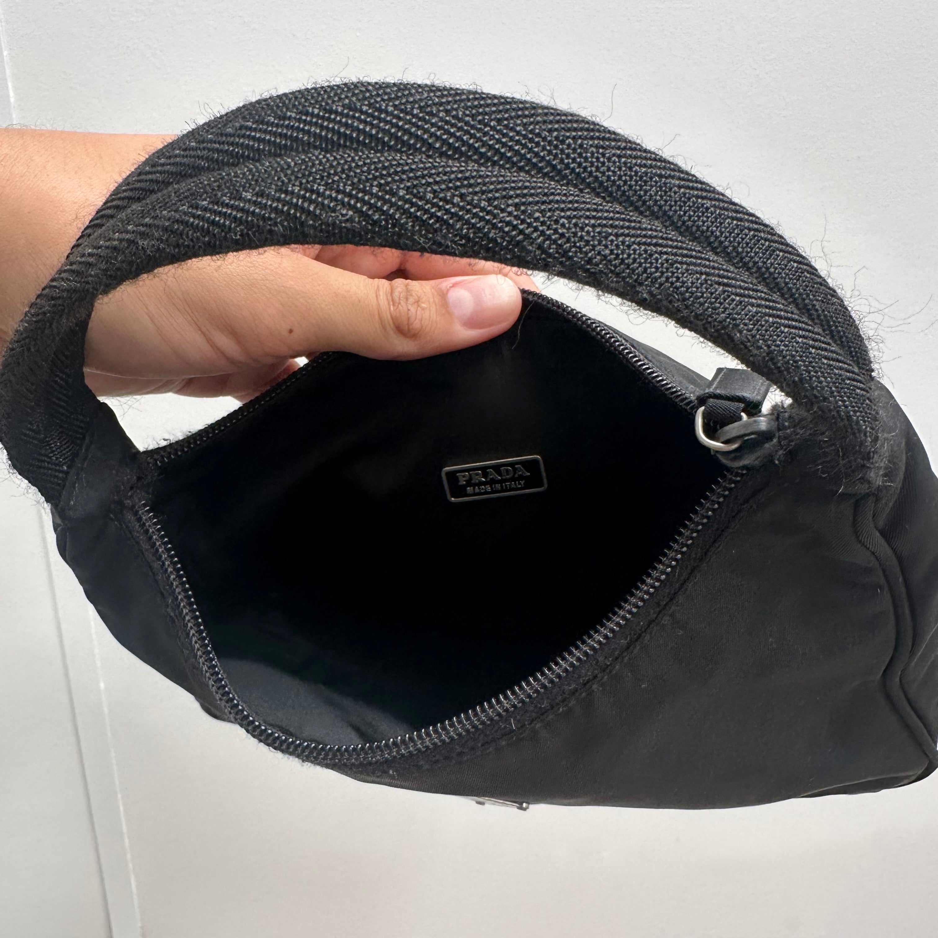 Prada Hobo Shoulder Bag Black