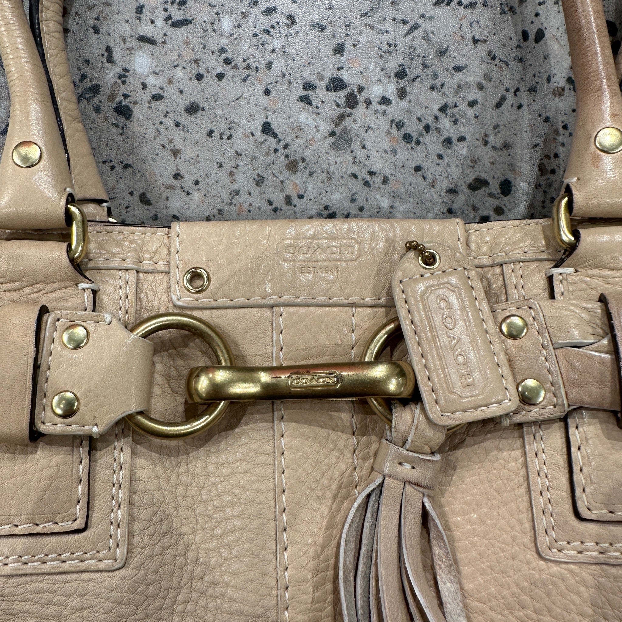 Coach Beige Leather Bag