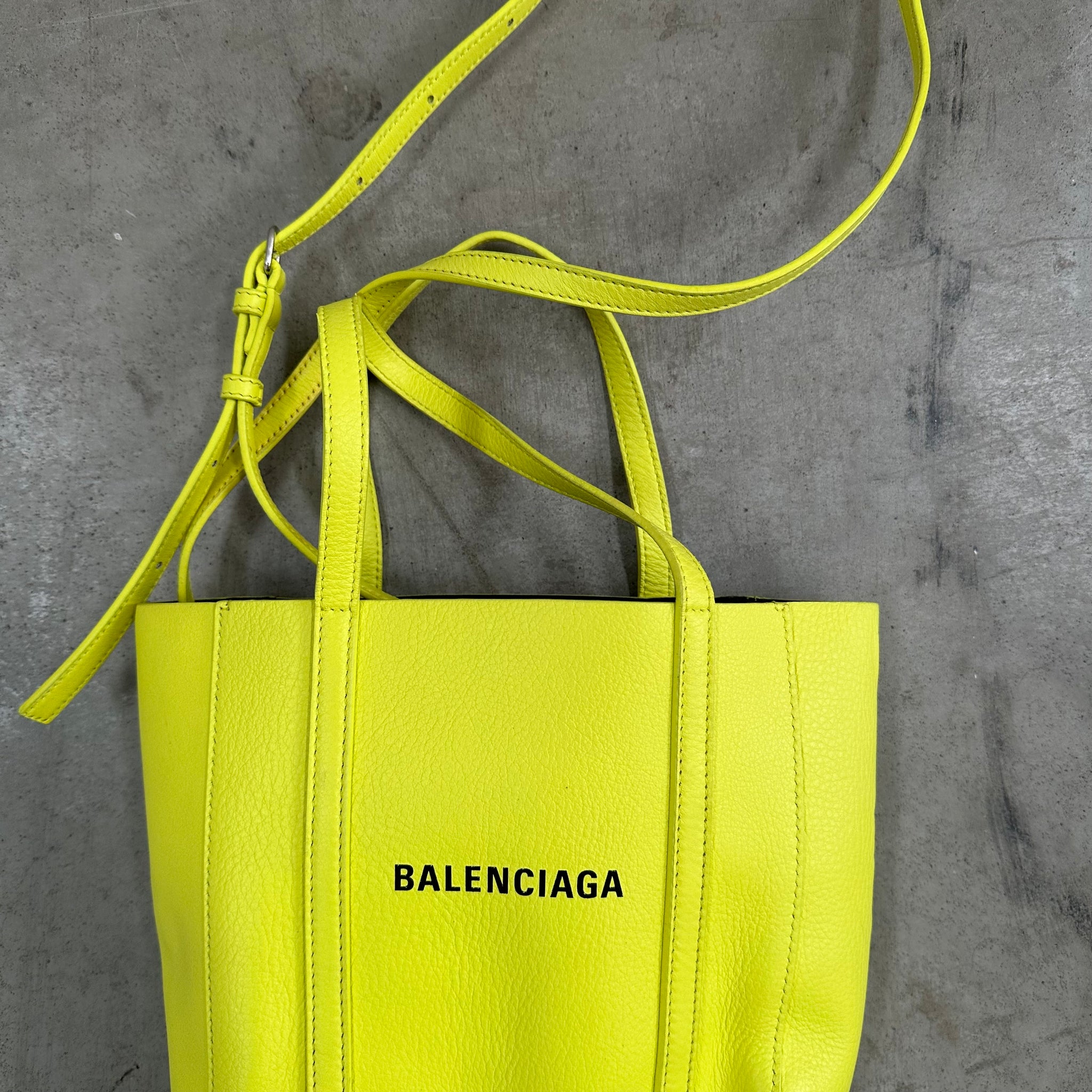 Balenciaga Yellow XXS Everyday Leather Shopping Tote