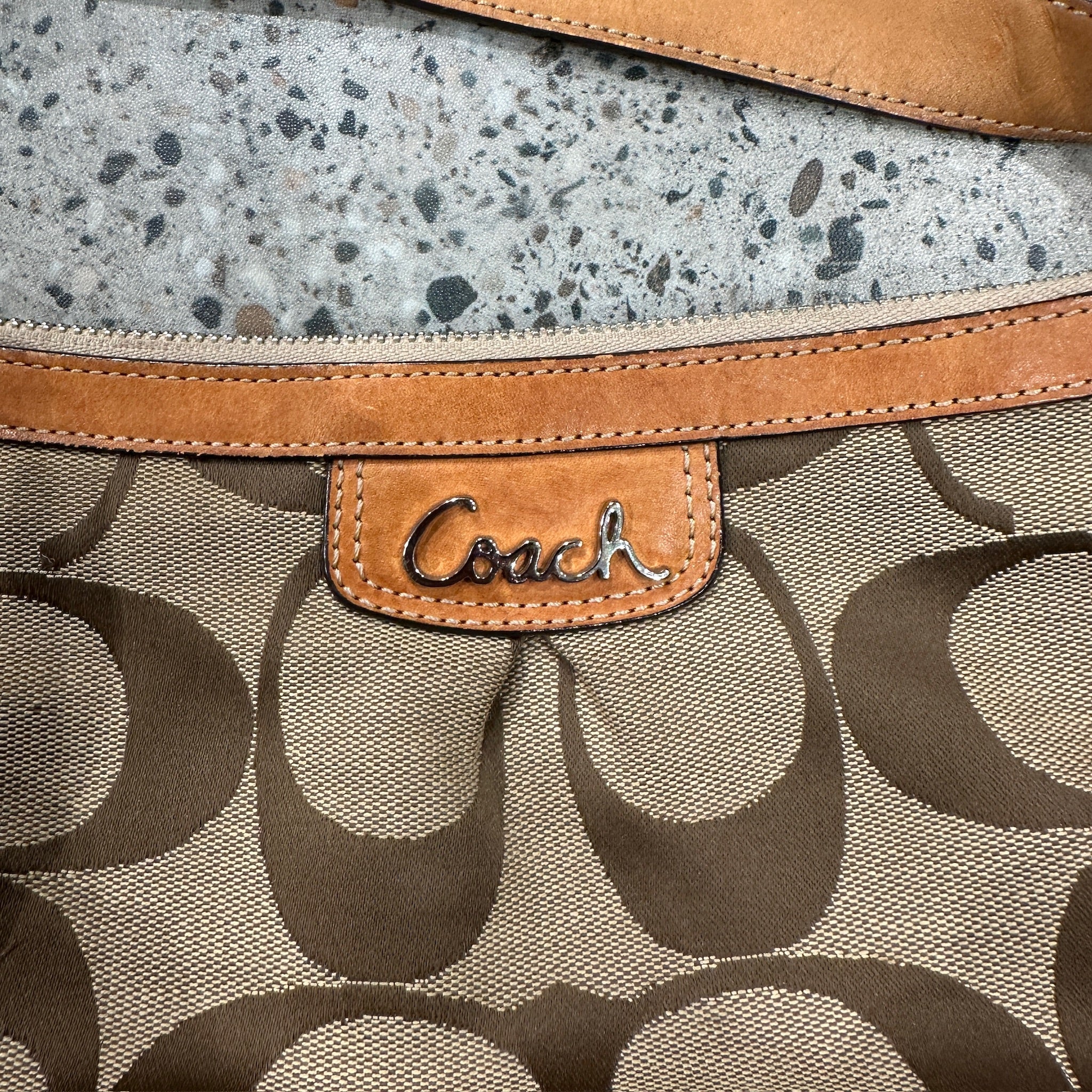 Coach Beige Crossbody Logo Bag
