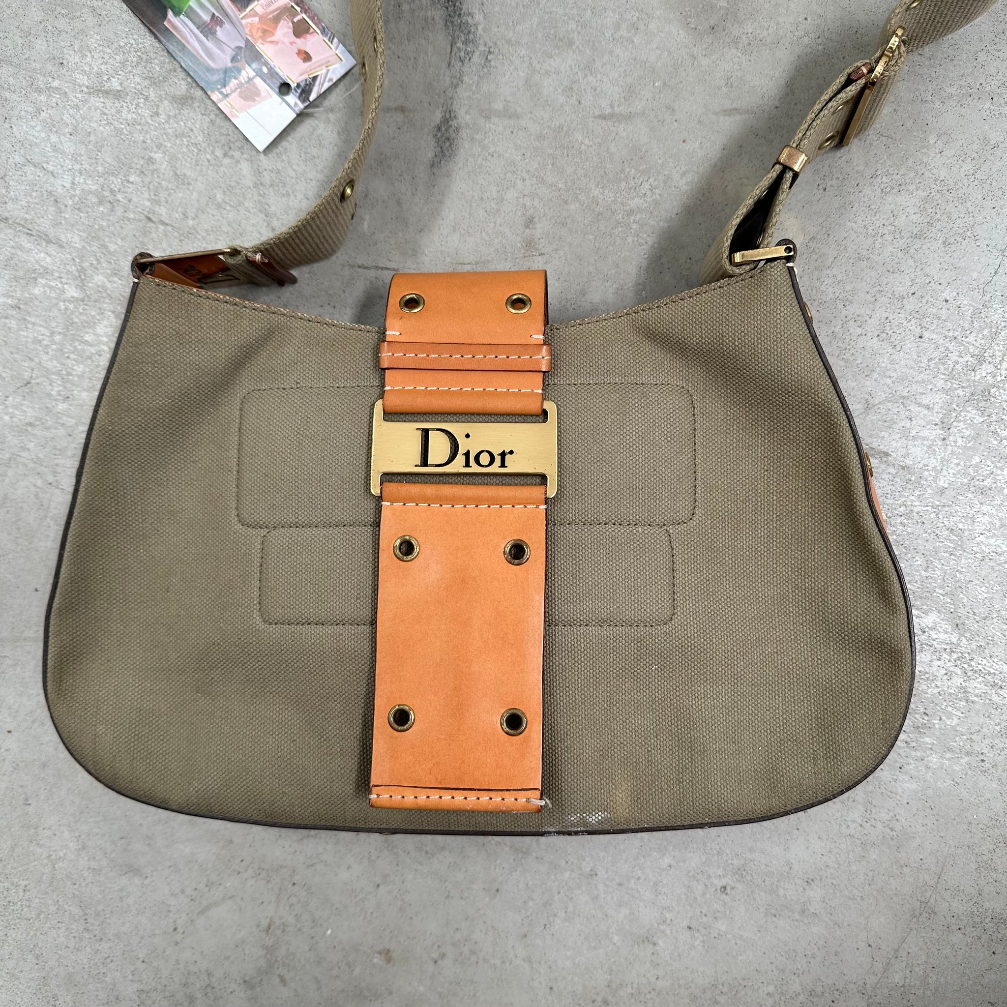 Christian Dior Green Street Chic Large Columbus Bag