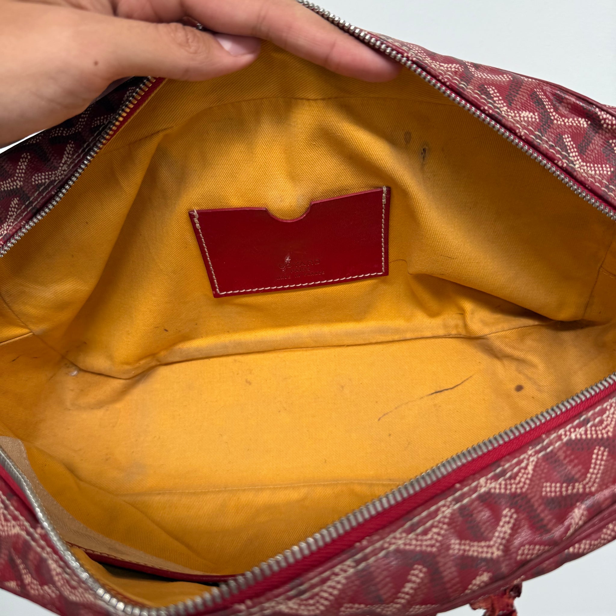 Goyard Herringbone Saint Martin Shoulder Bag Red