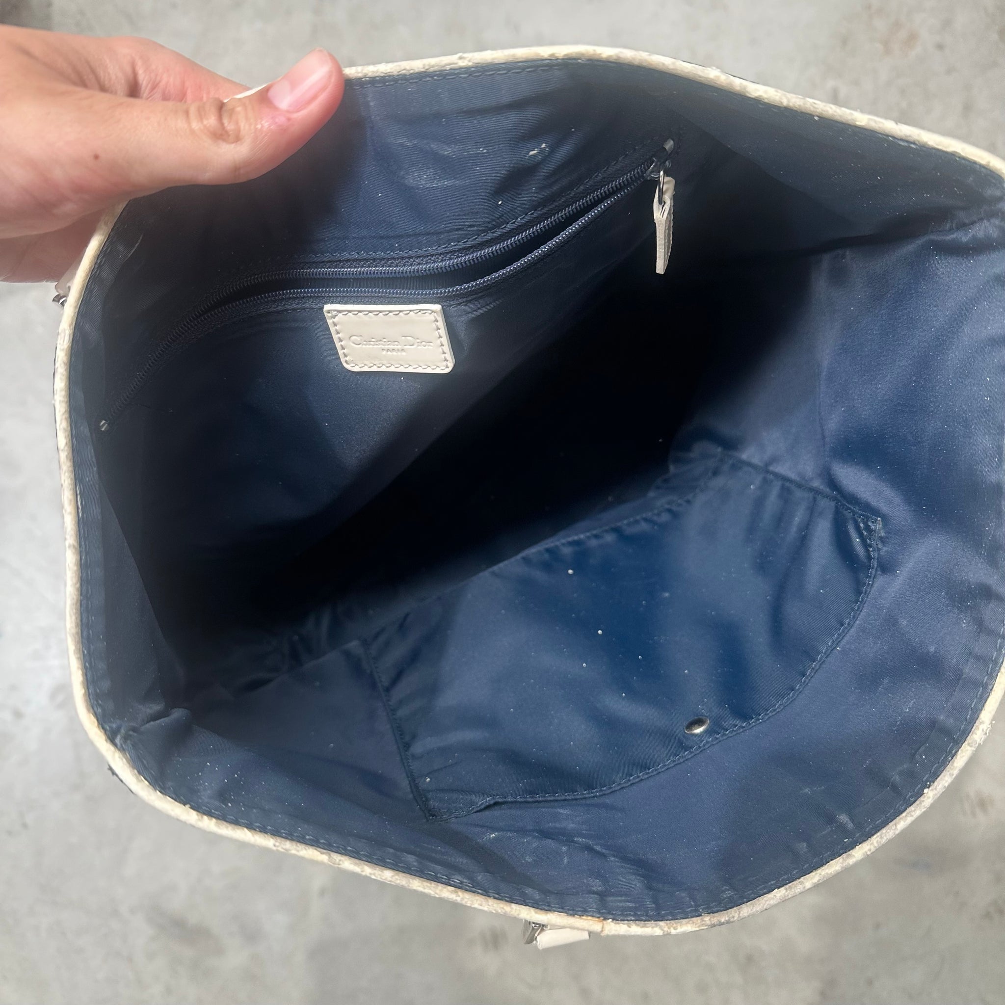 Dior Monogram Trotter No. 1 Tote Bag Navy