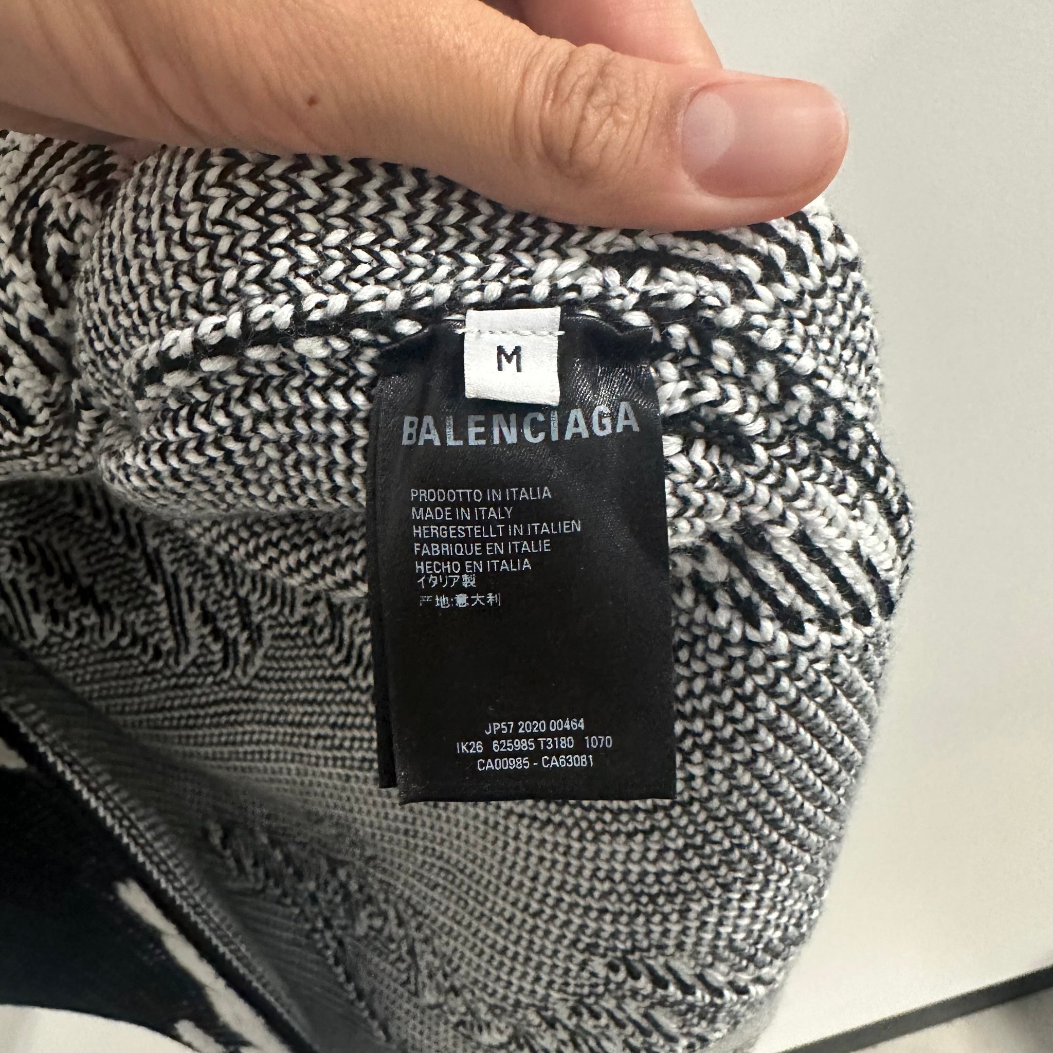 Balenciaga Oversized Logo-Intarsia Cable-Knit Sweater (fits XL+)