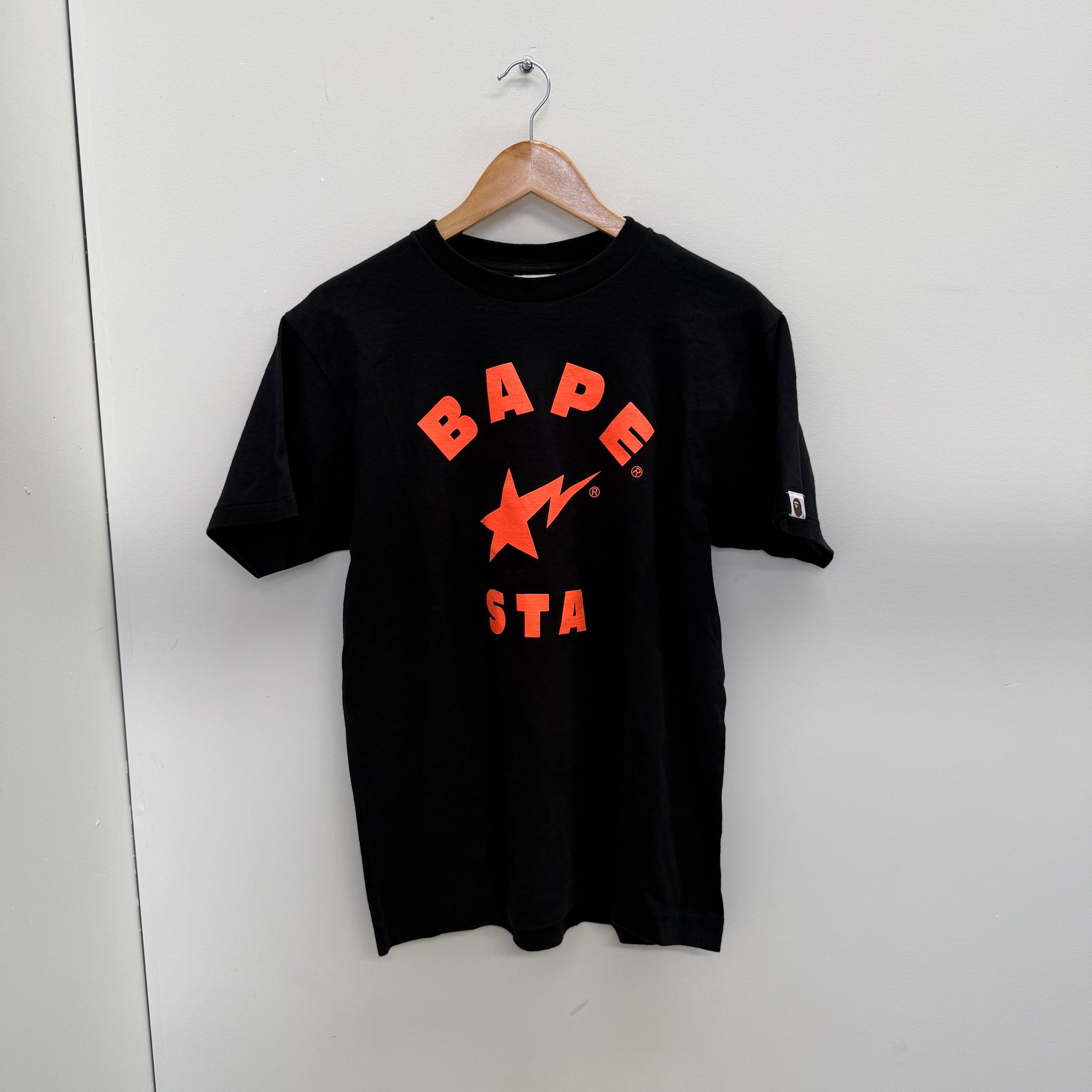 A Bathing Ape Bape Sta Orange Front Logo T Shirt (Size M)