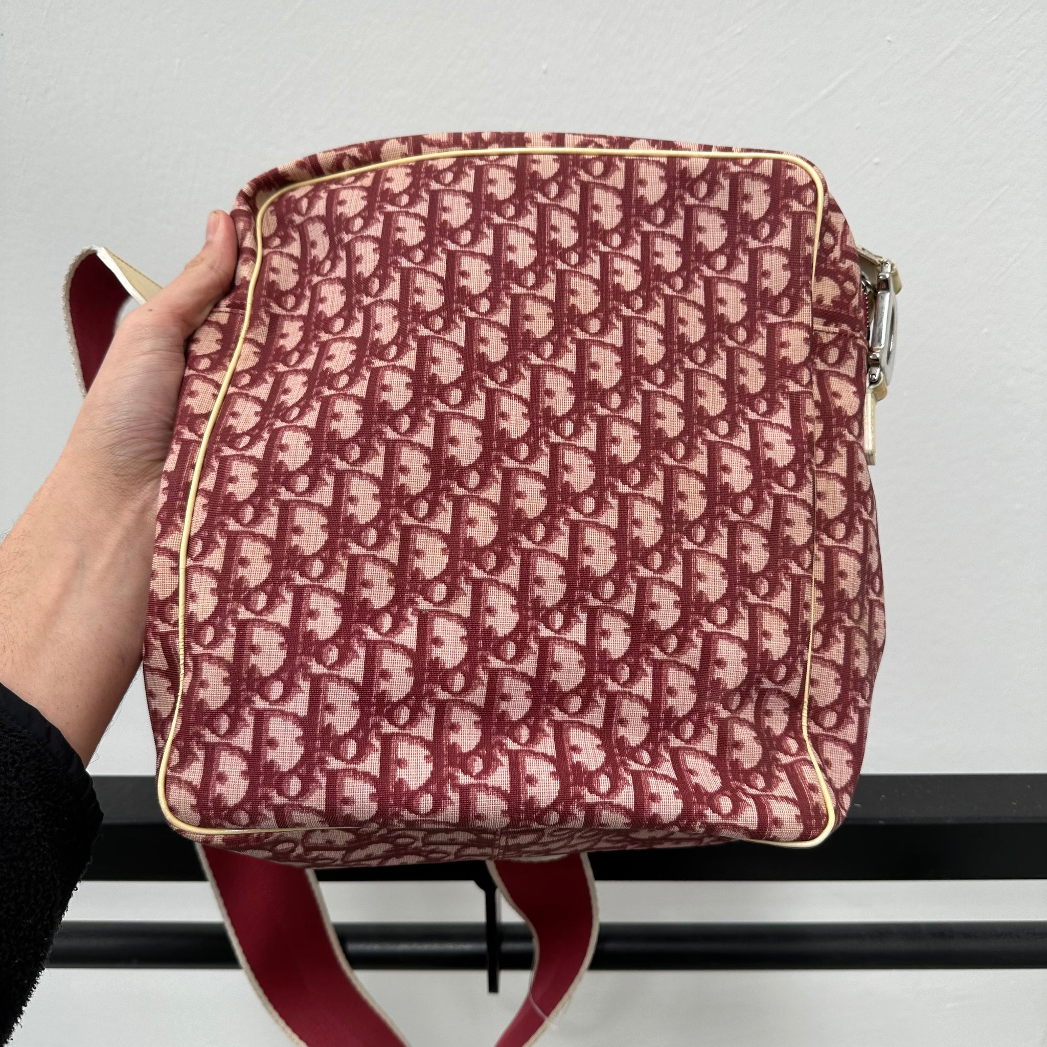 Dior Oblique Trotter Crossbody Bag Red