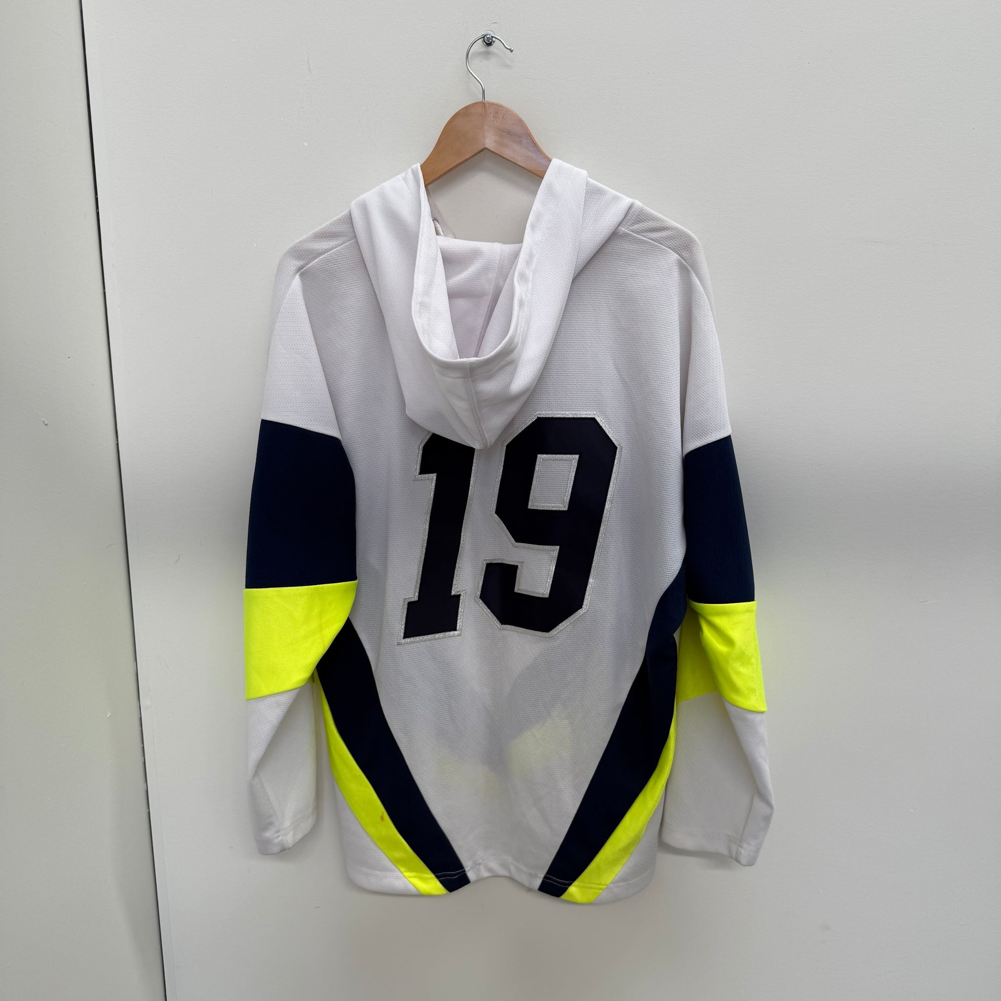 Supreme Hooded Hockey Jersey Shirt Hoodie White (Size M)