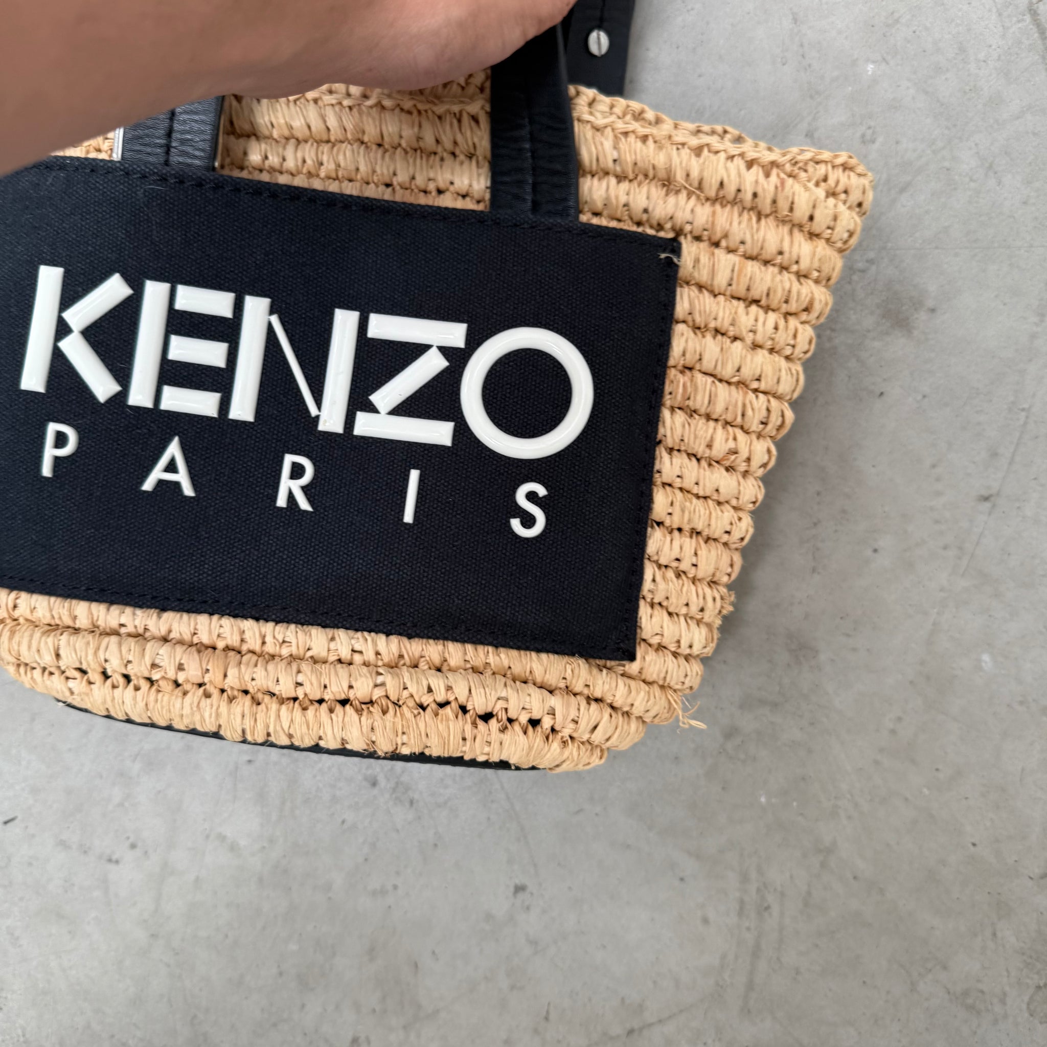 Kenzo Summer Basket Raffia Shopping Bag