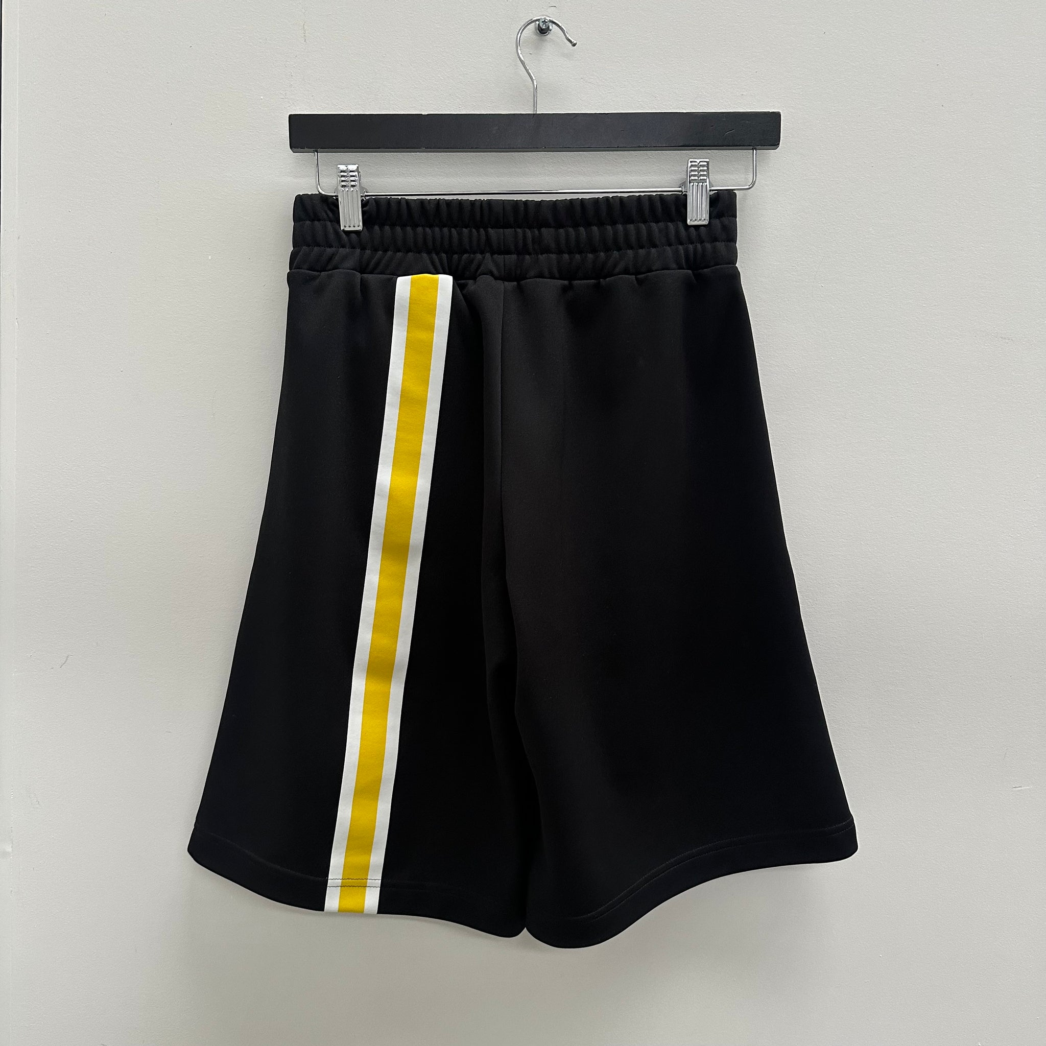 Palm Angels Black / Yellow Logo Shorts (fits S)