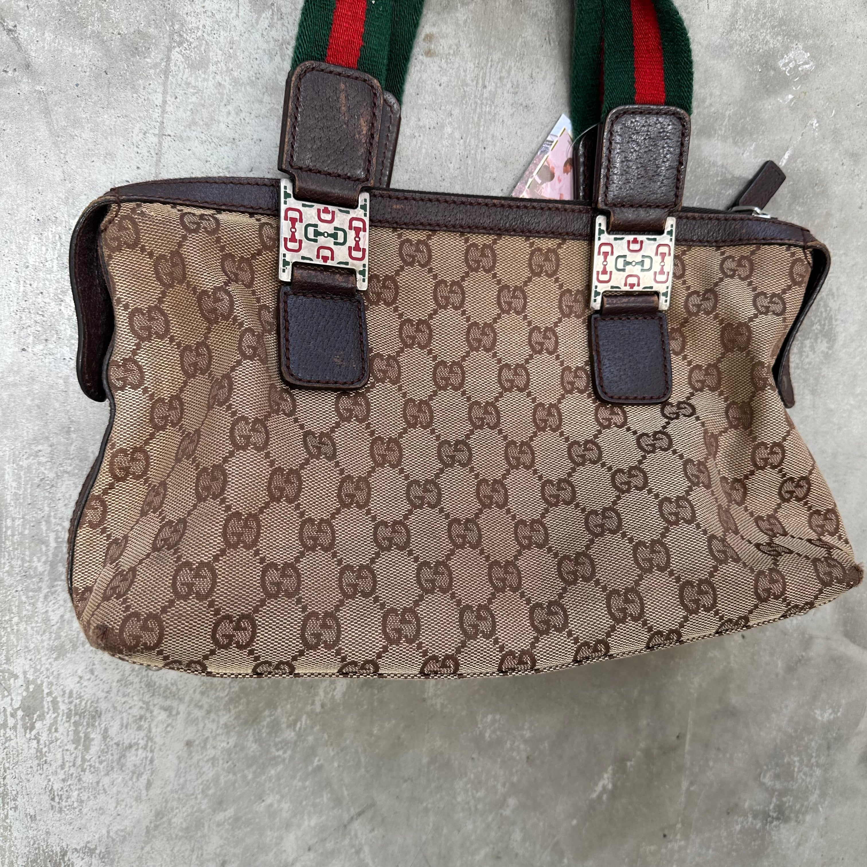 Gucci Stripe Handle Mini Hand Bag
